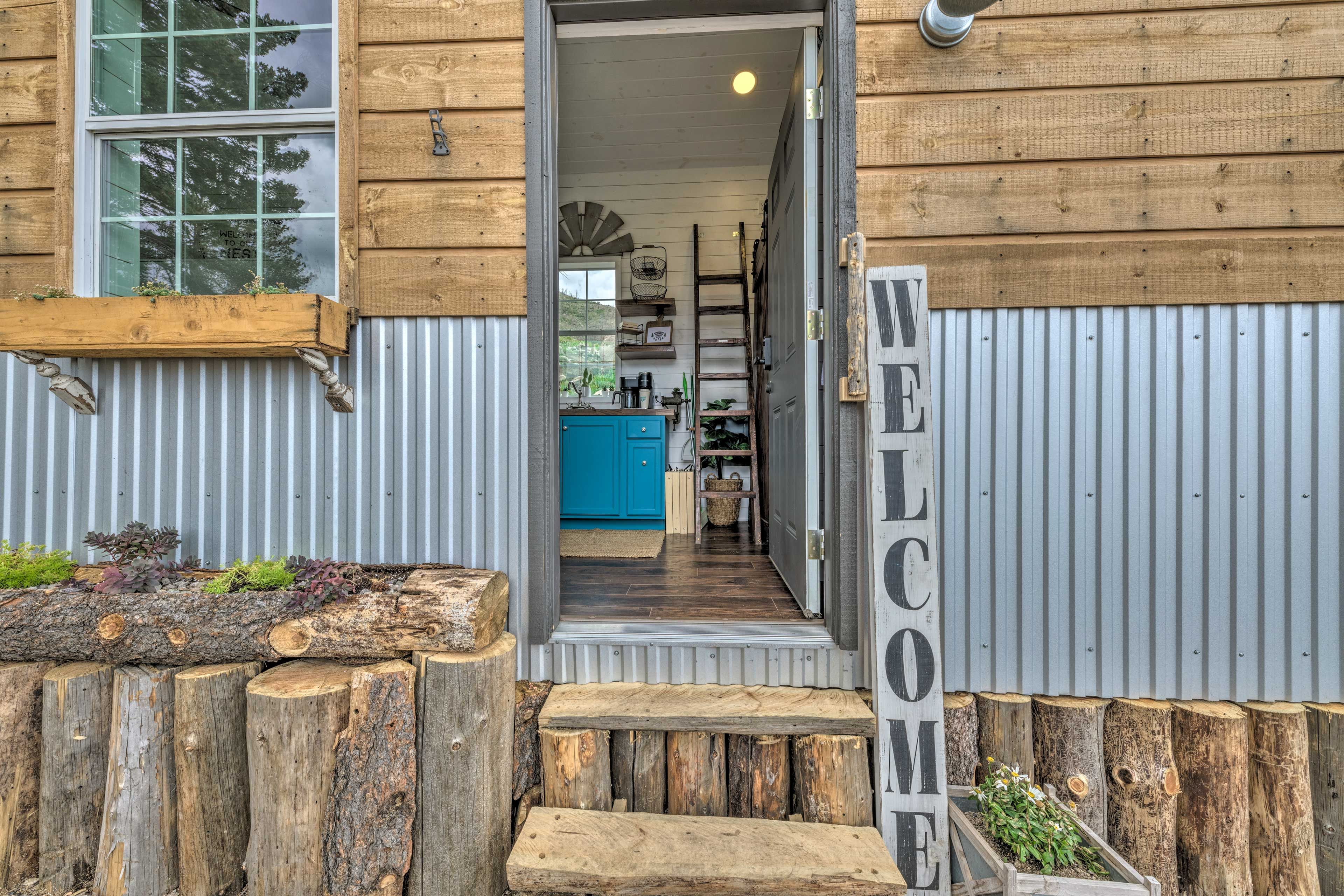 Cabin Exterior | Parking | Steep Gravel Area (30 Yards Away, 2 Vehicles)