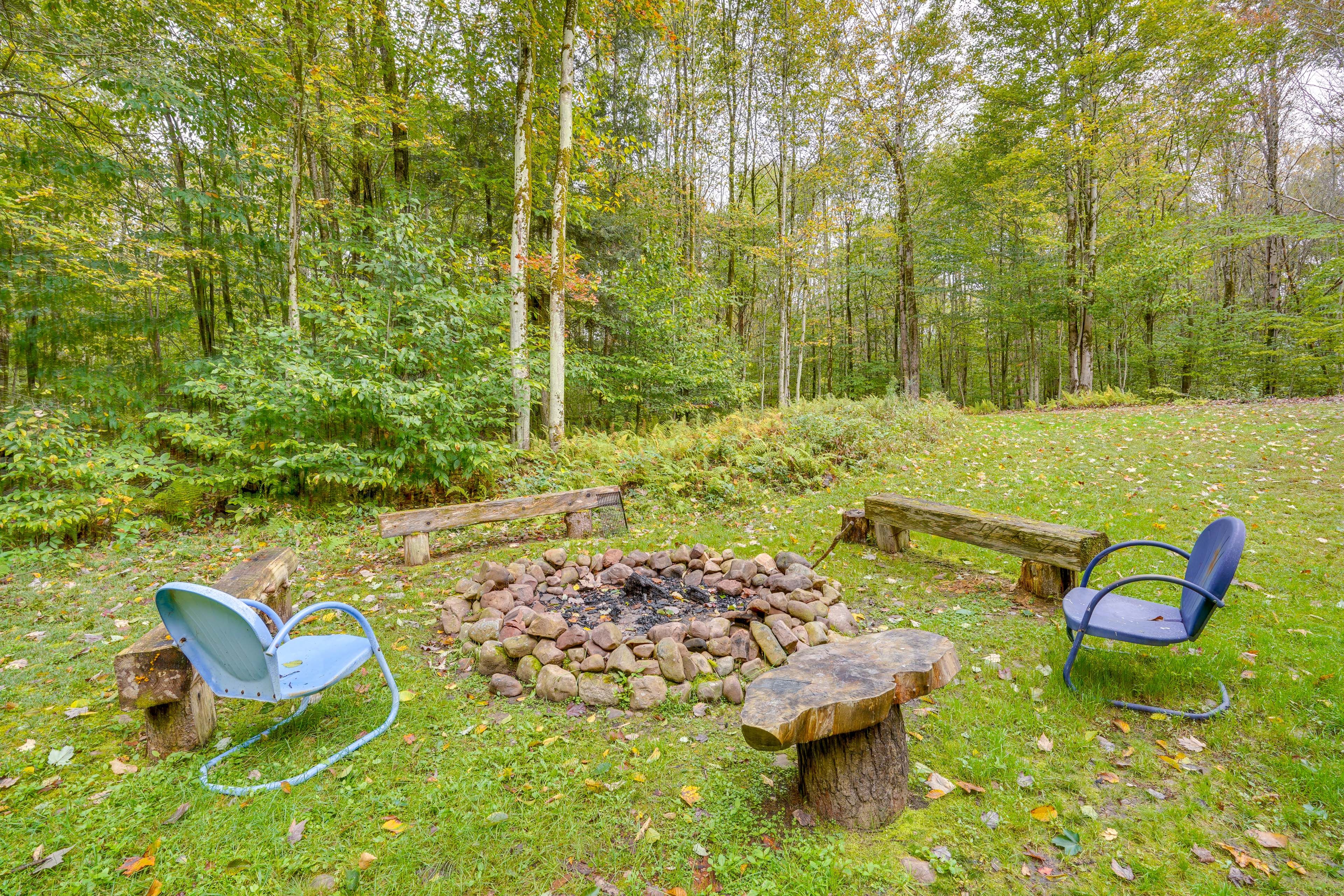 Private Backyard Area | Fire Pit | Access to Boating & Hunting