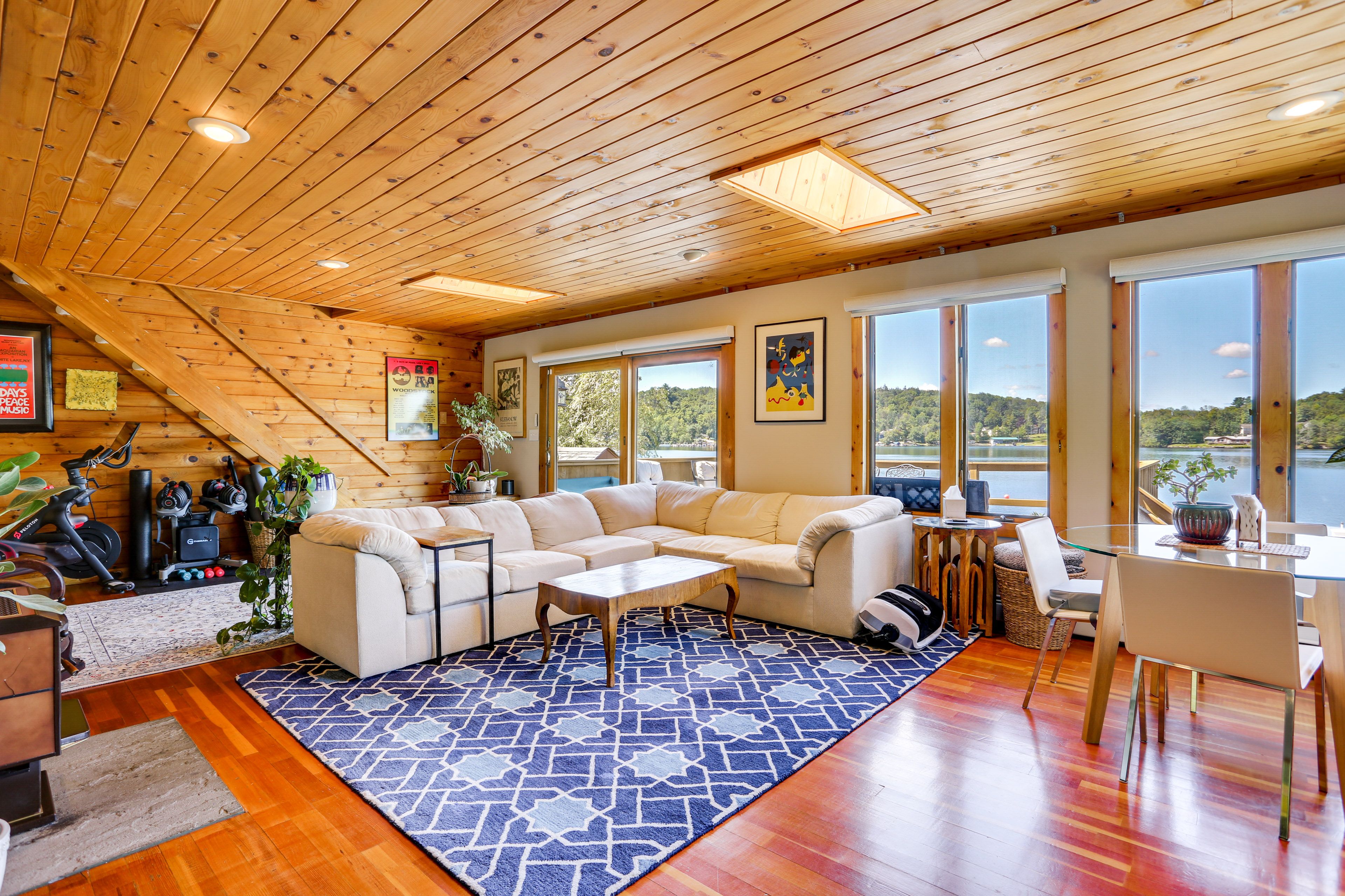 Living Area | Flat-Screen TV w/ Cable | Peloton Bike | 1st Floor