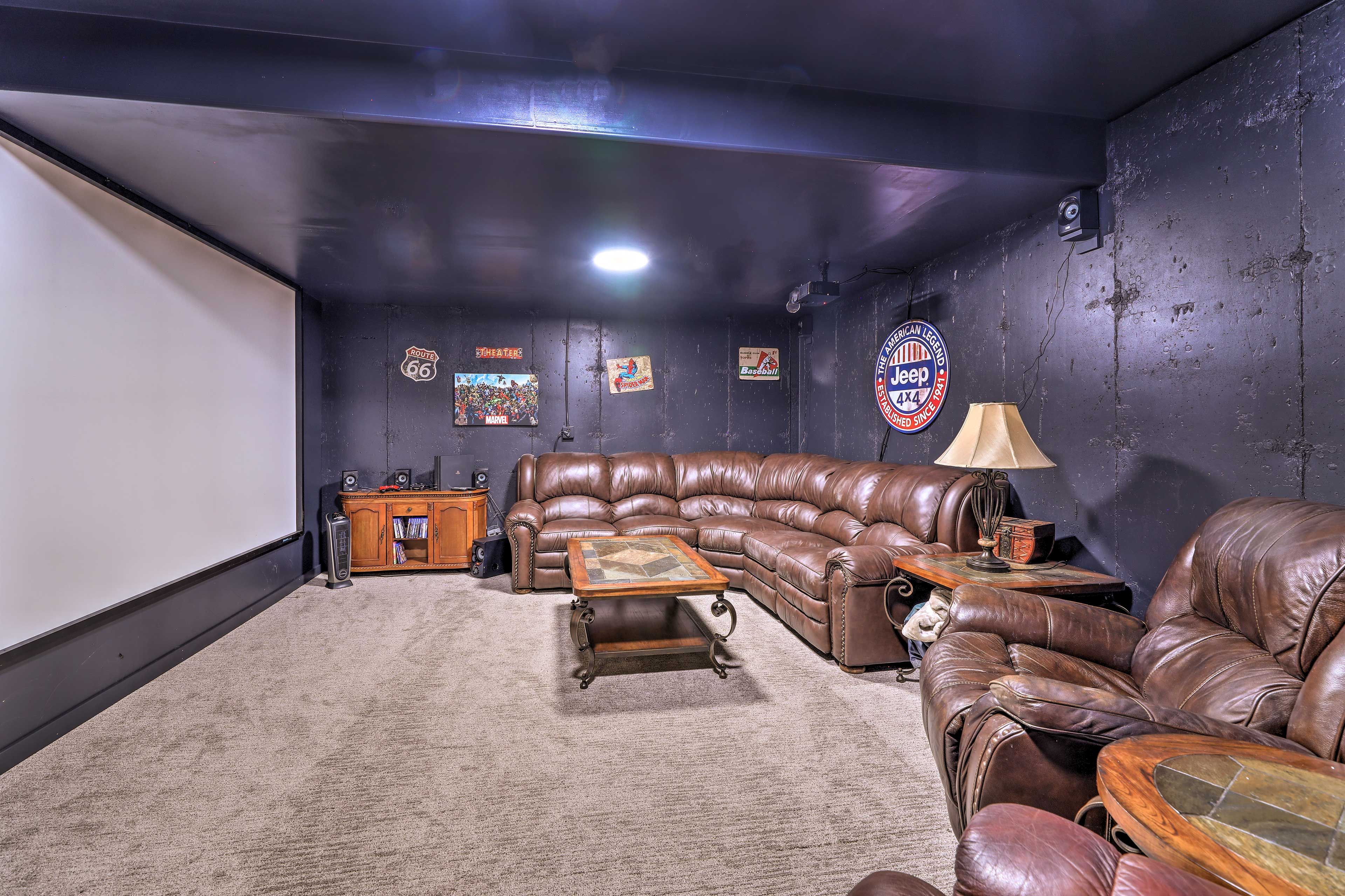Home Theater | Lower Level | Movie Projector | Board Games