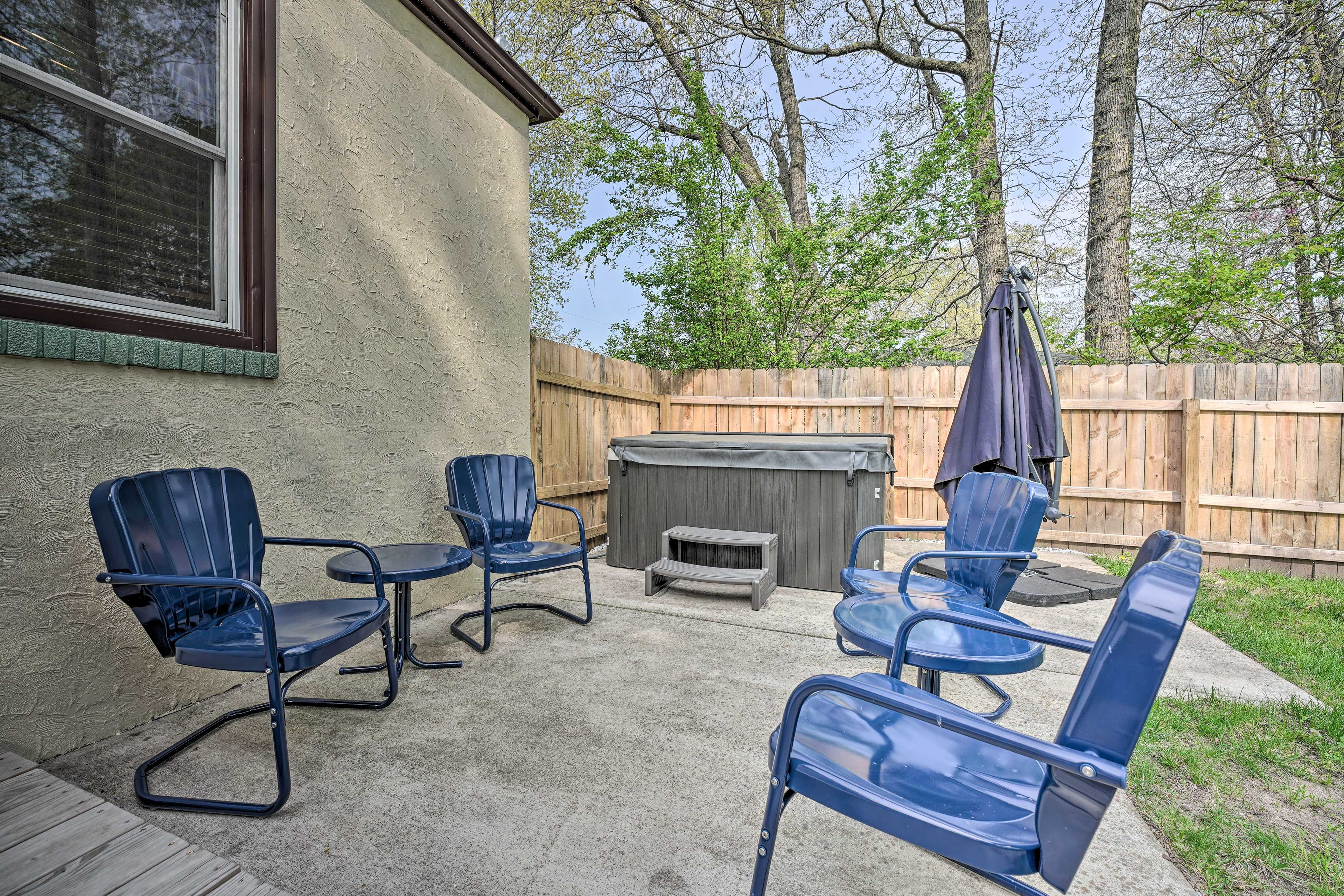 Patio | Private Hot Tub
