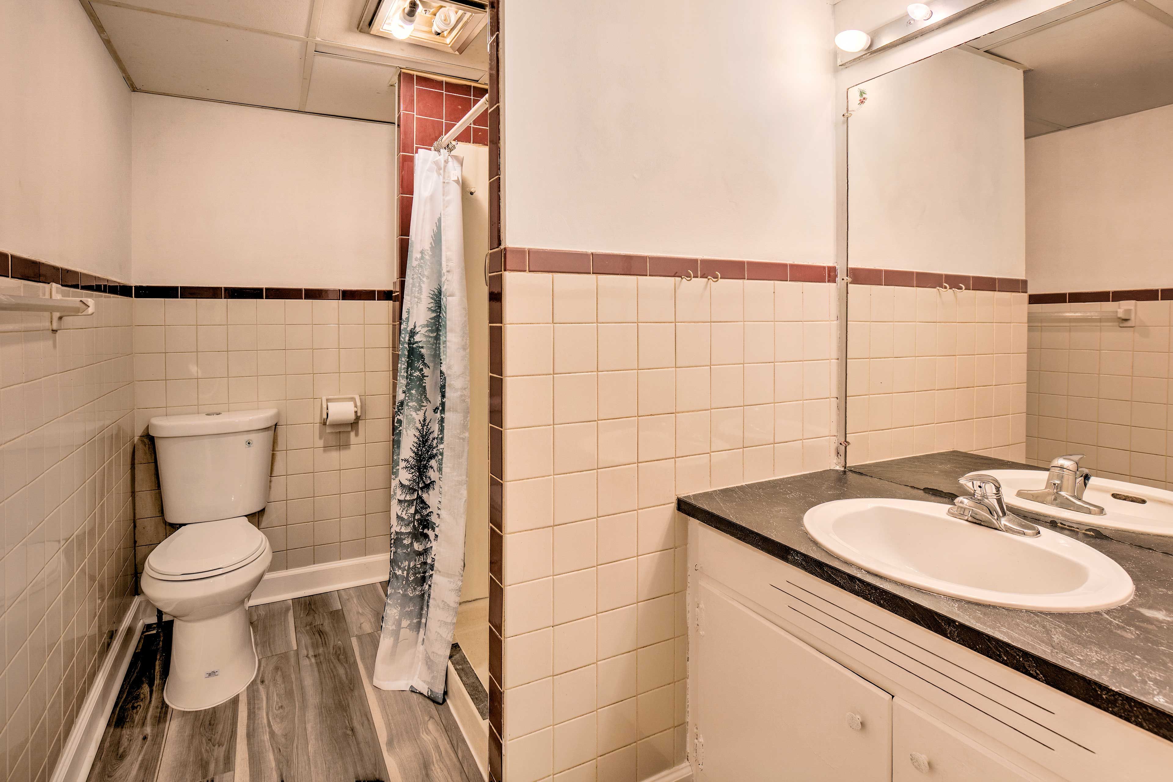 Full Bathroom | Walk-In Shower | Complimentary Toiletries