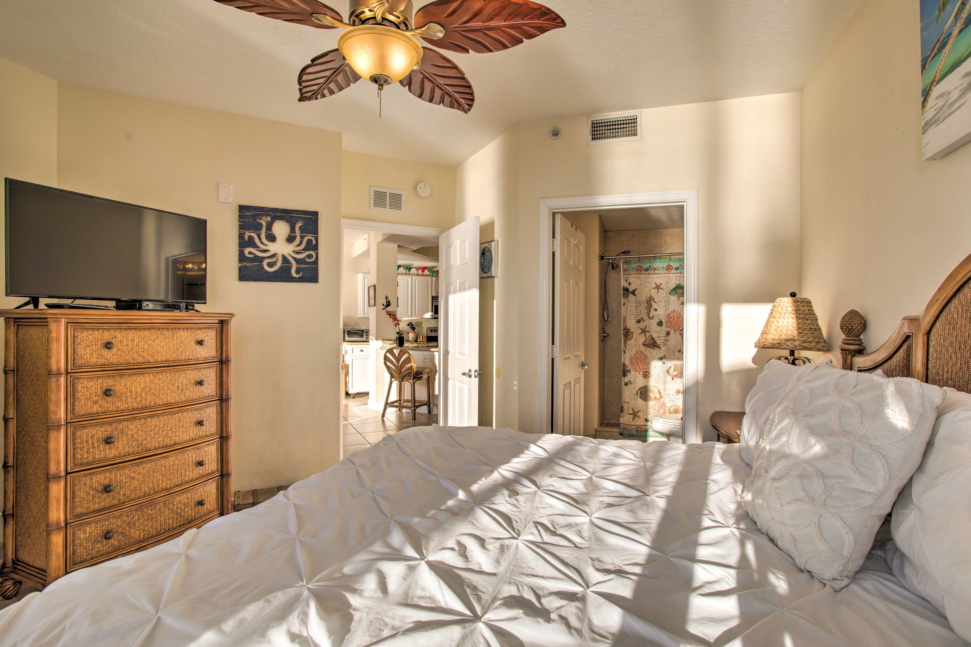 Bedroom | Smart TV w/ Cable | Access to Balcony