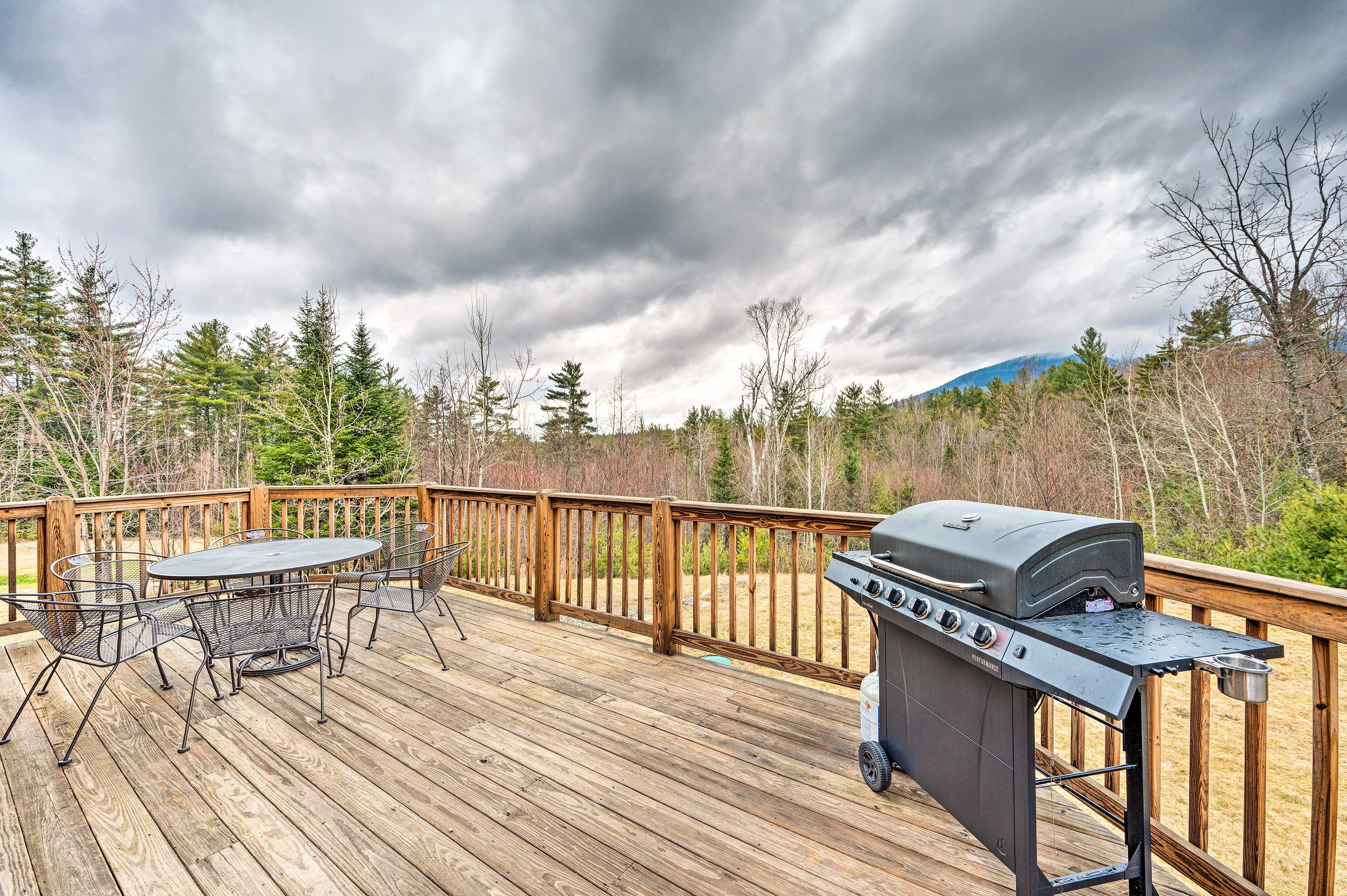 Deck | Gas Grill | Mountain Views | 3-Story Home