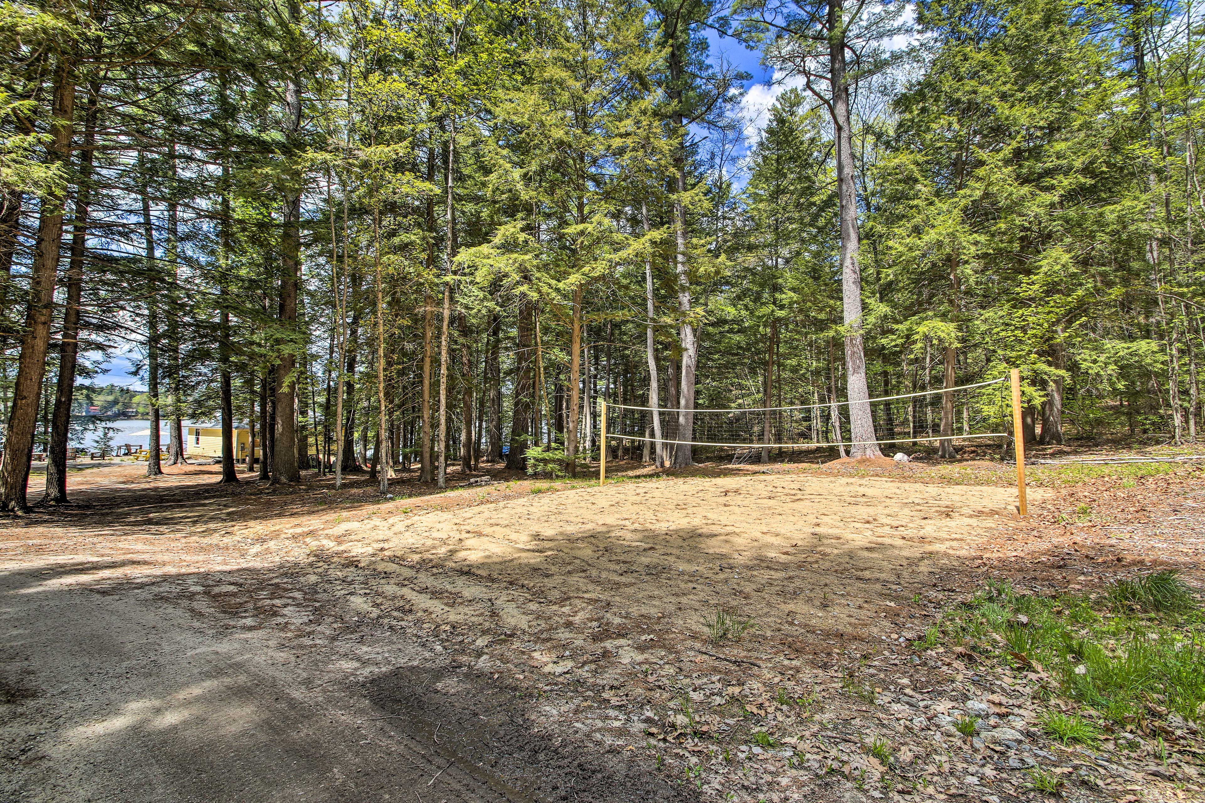 Private Driveway to Cottage | Volleyball Net