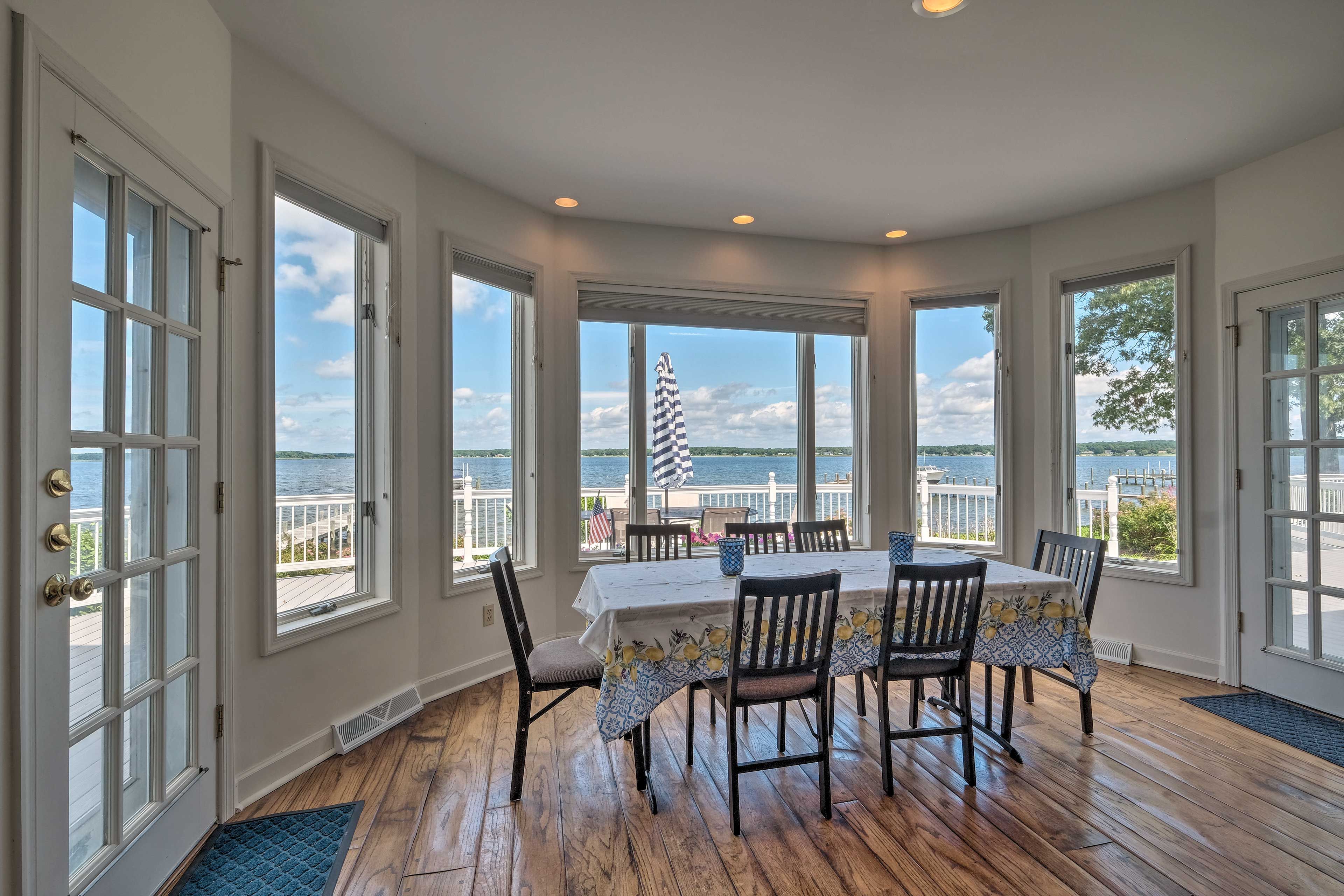 Dining Area w/ Water Views