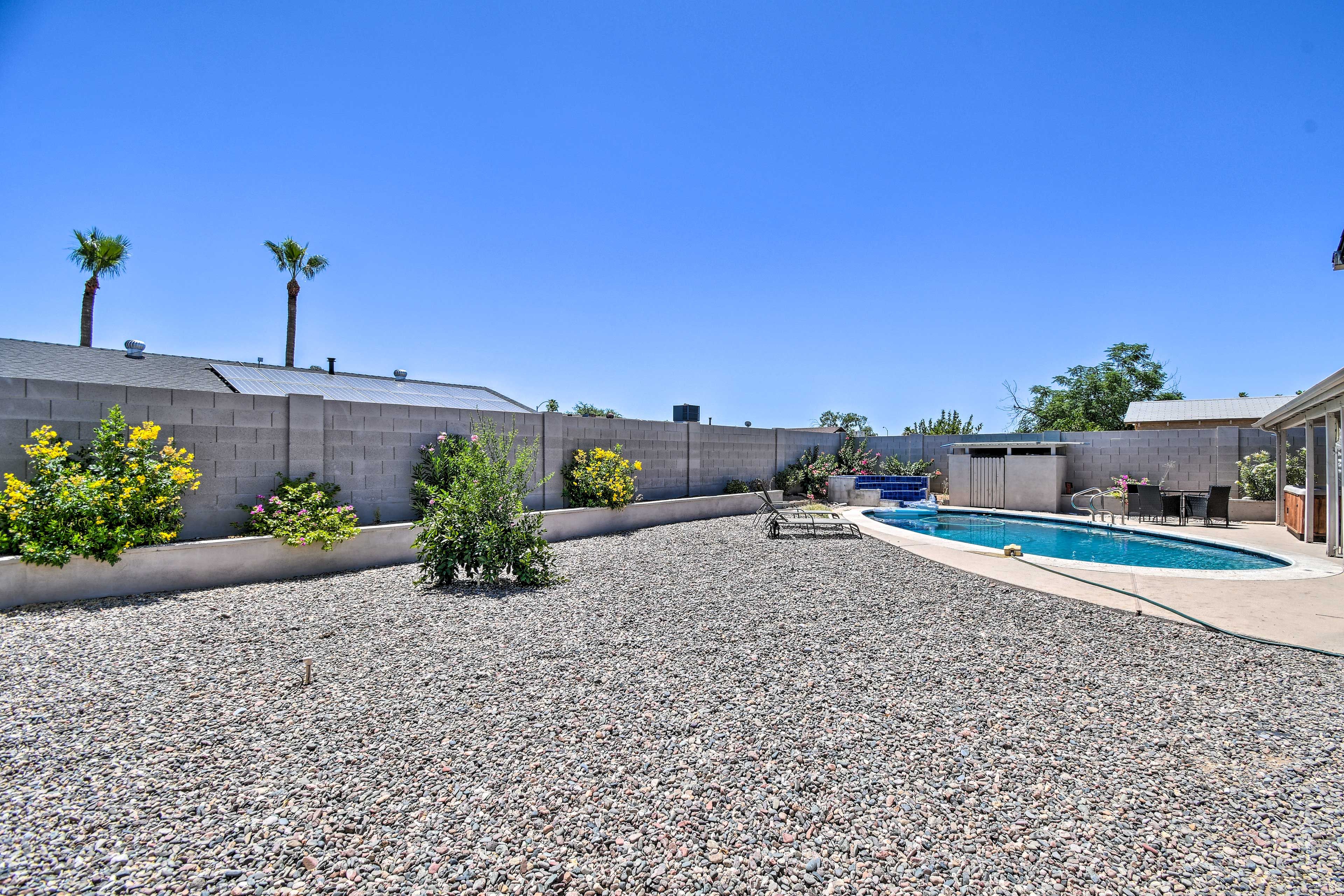 Yard | Private Pool (Waterfall Temporarily Unavailable)