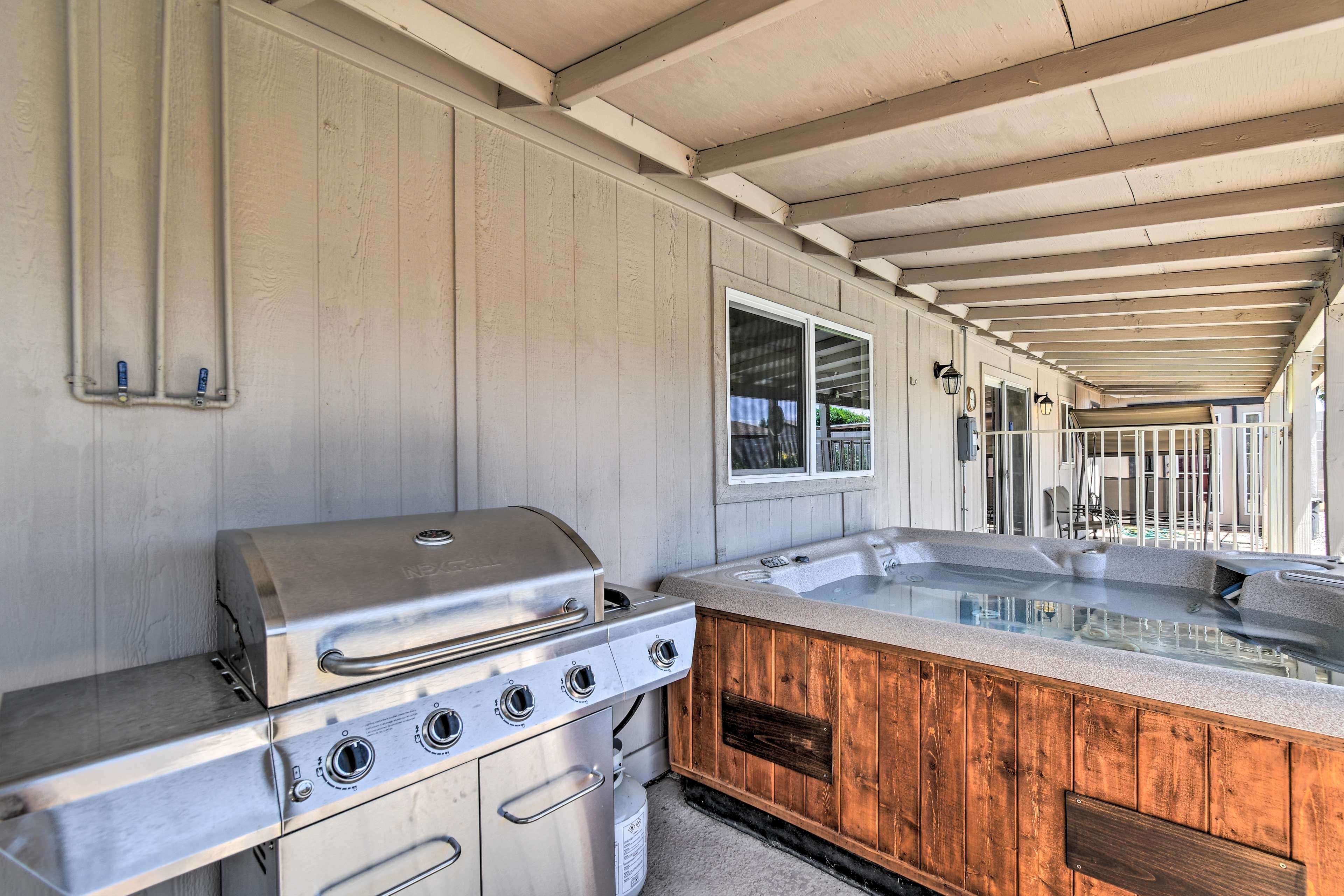 Covered Patio | Private Hot Tub | Gas Grill