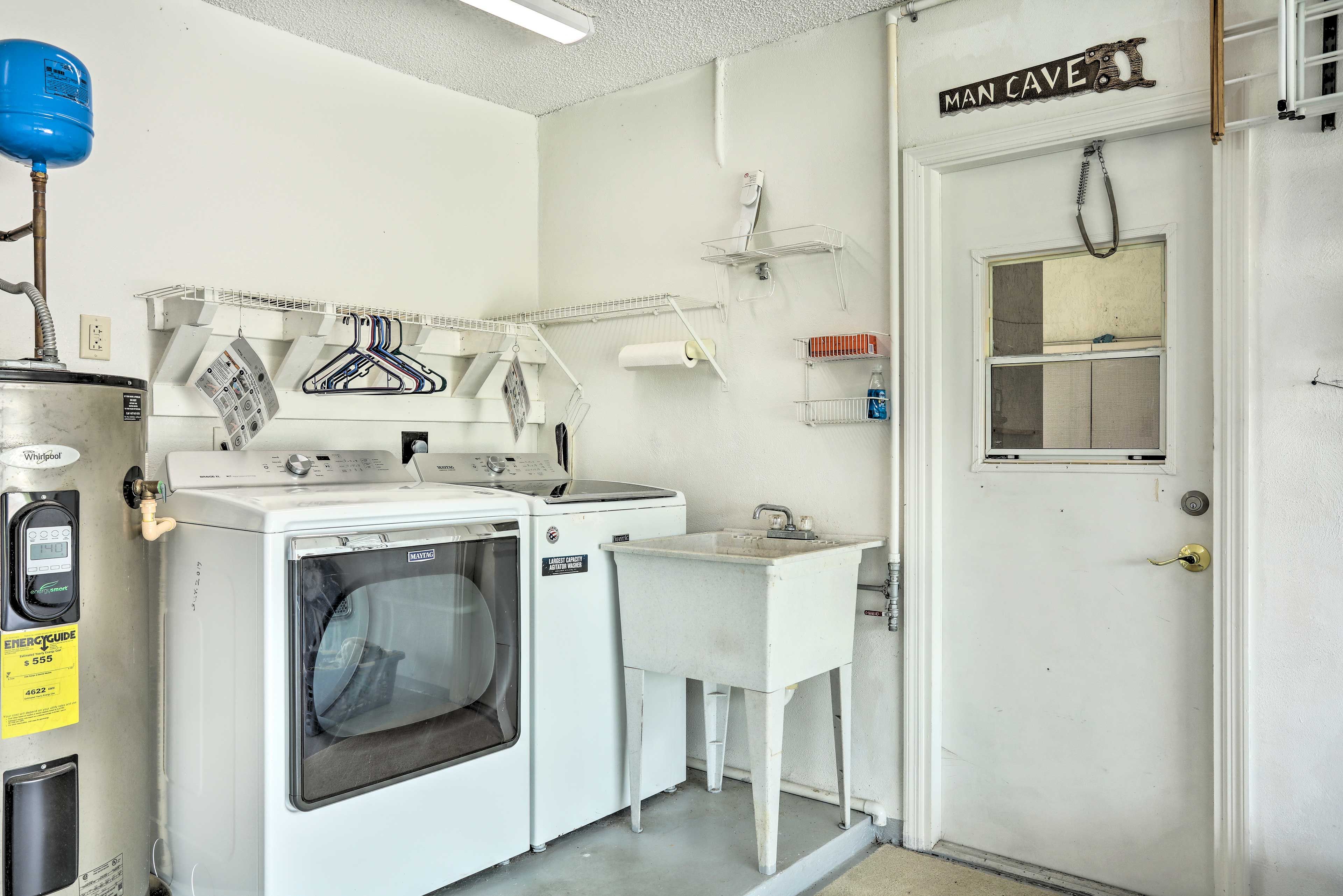 Laundry Machines in Garage