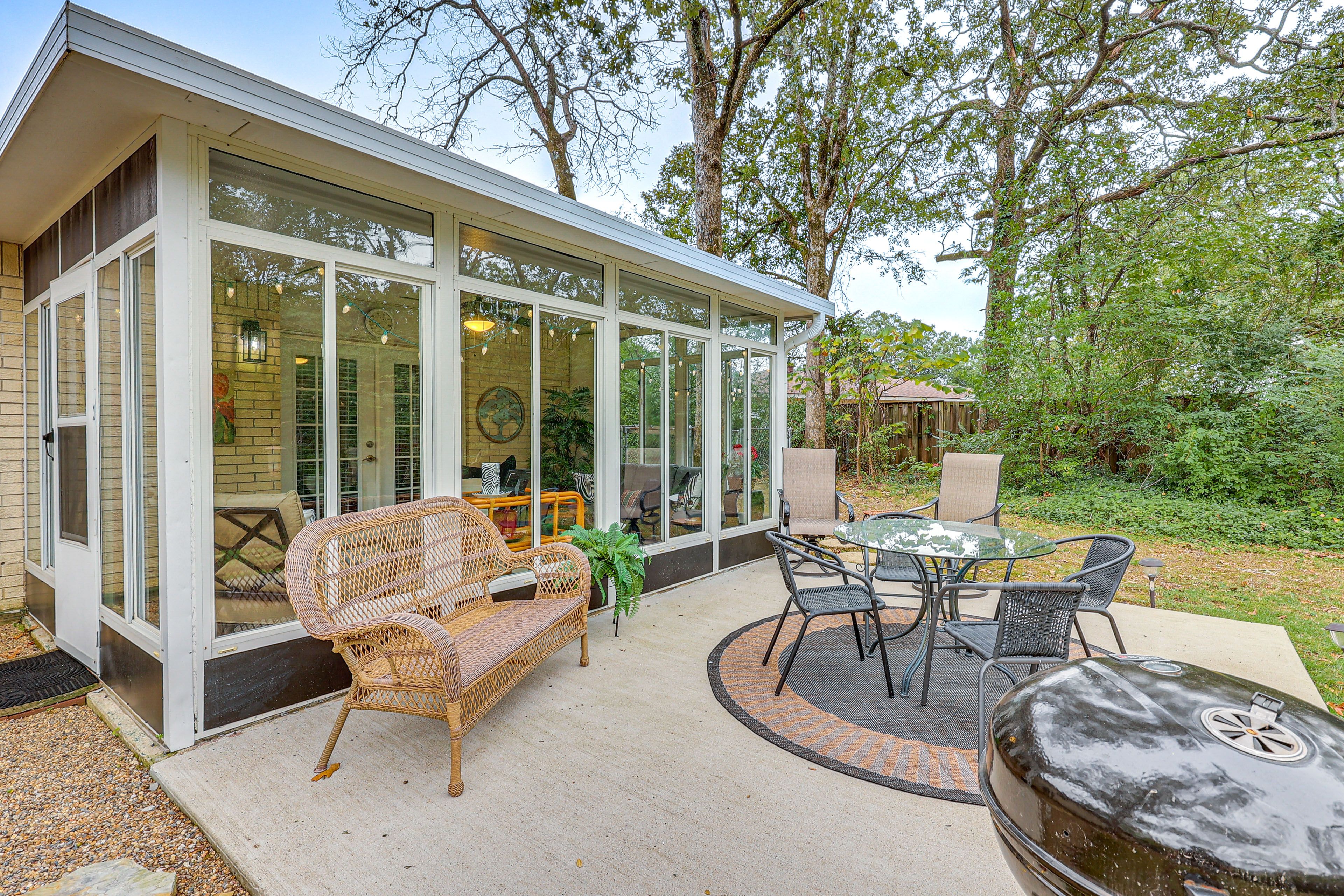 Private Patio | Dining Area | Charcoal Grill