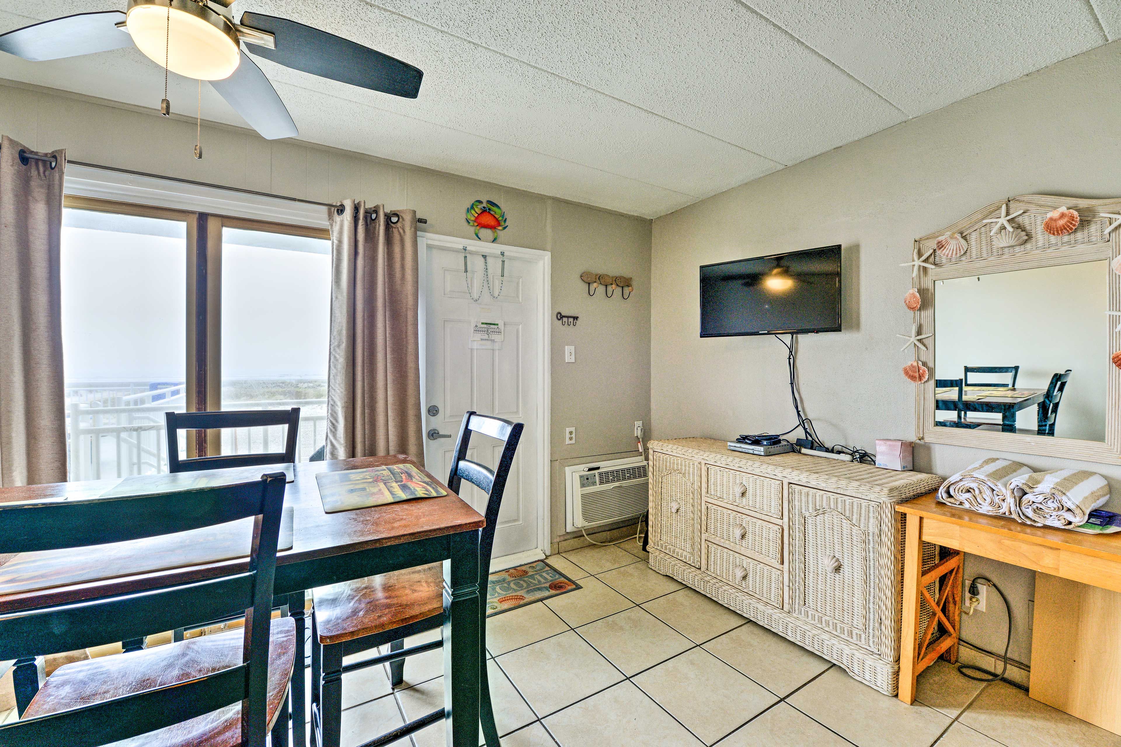 Living Space | DVD Player | Dishware Provided