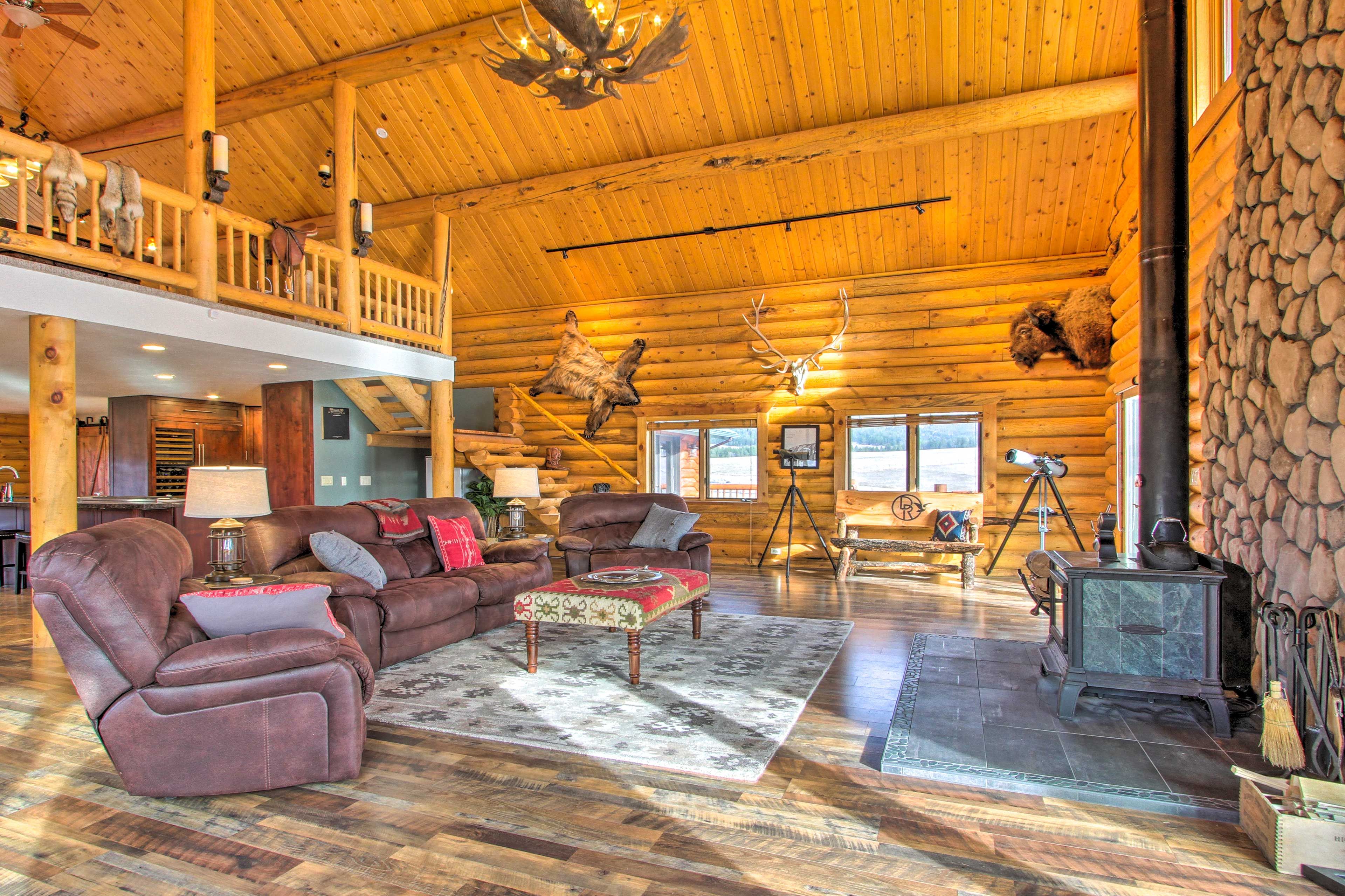 Great Room | Stone Fireplace