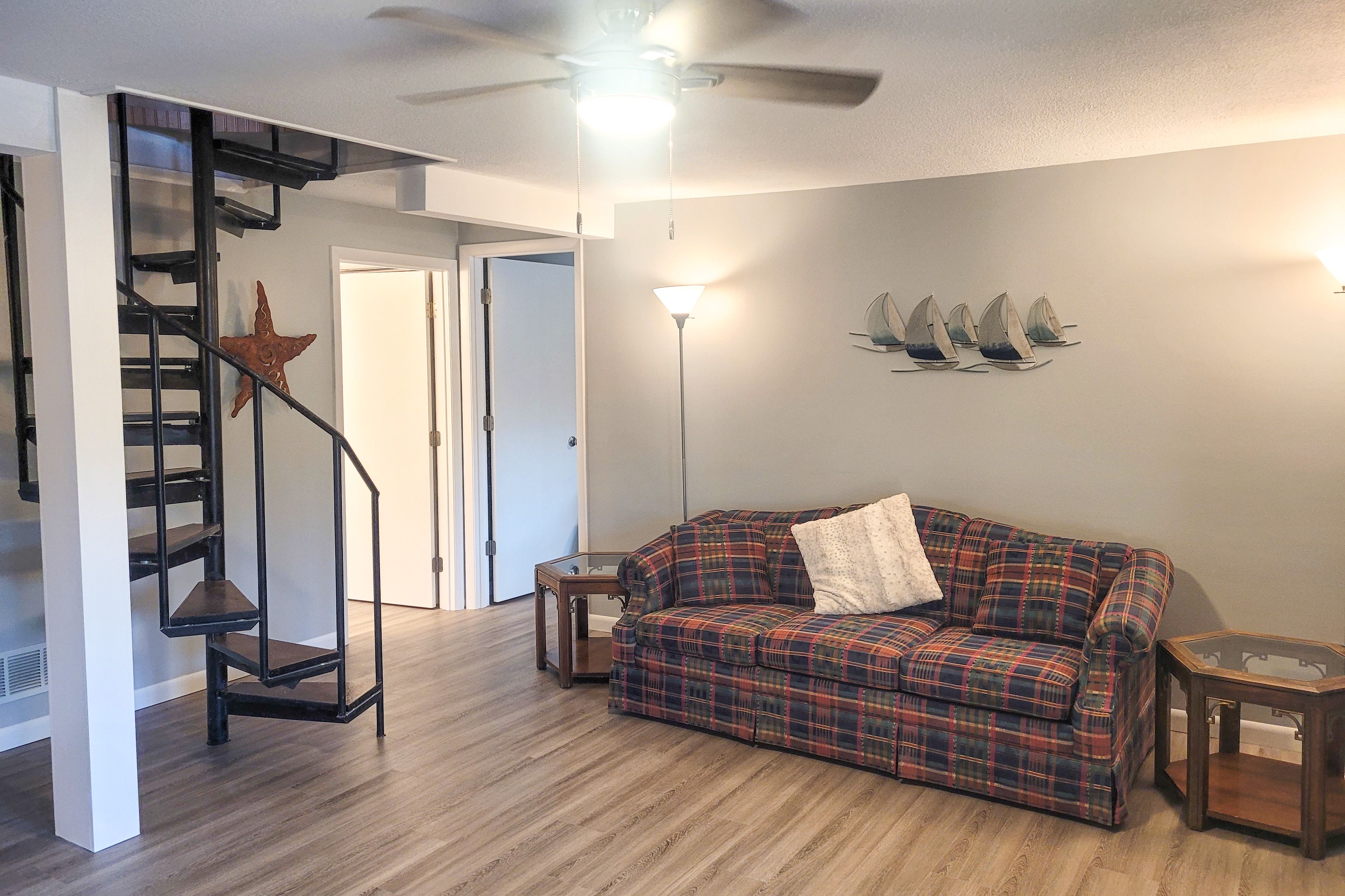 Basement Living Room | Full Sleeper Sofa