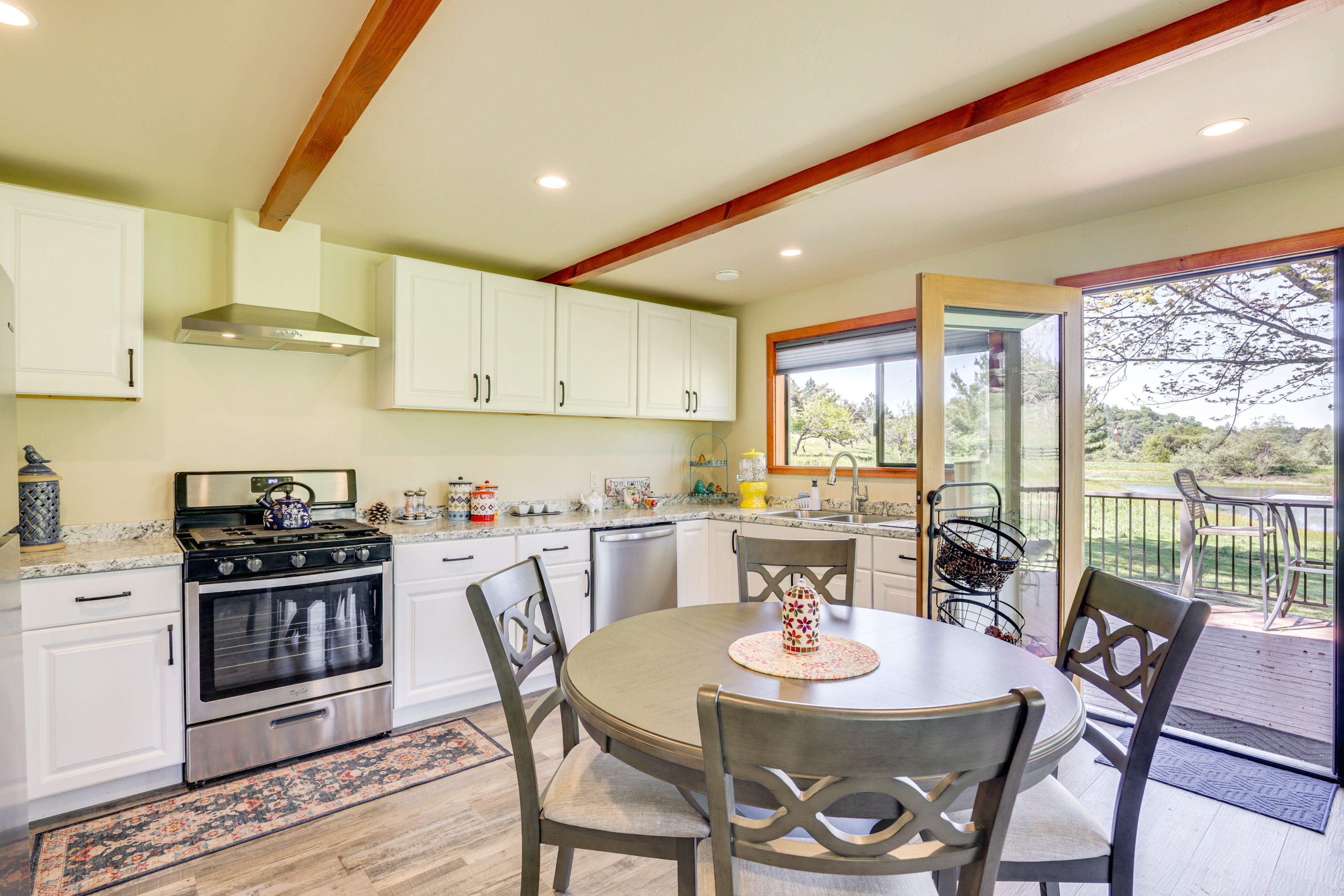Dining Area + Kitchen | Dishware/Flatware | Coffee Maker | Cooking Basics