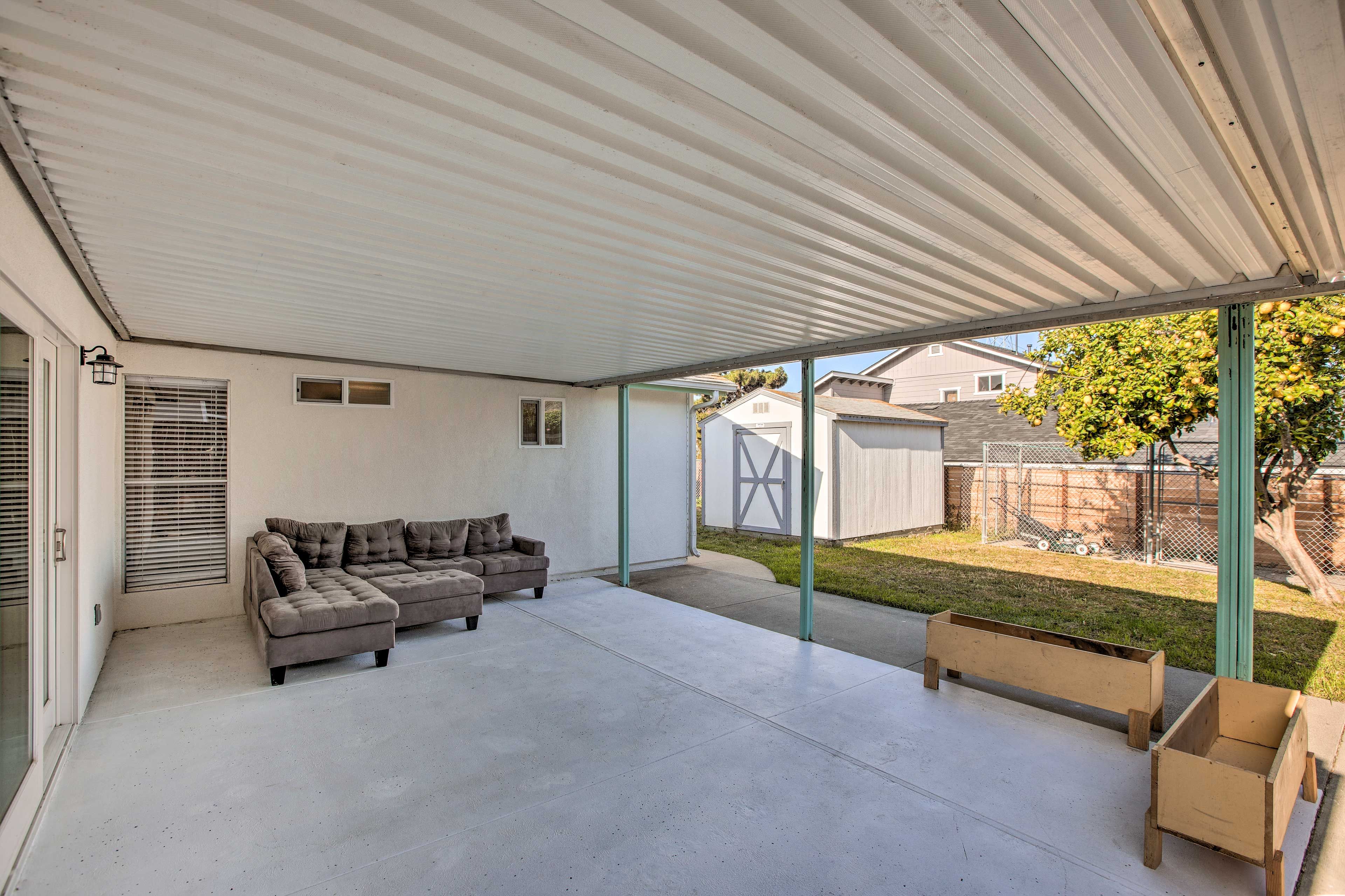 Covered Patio & Private Yard