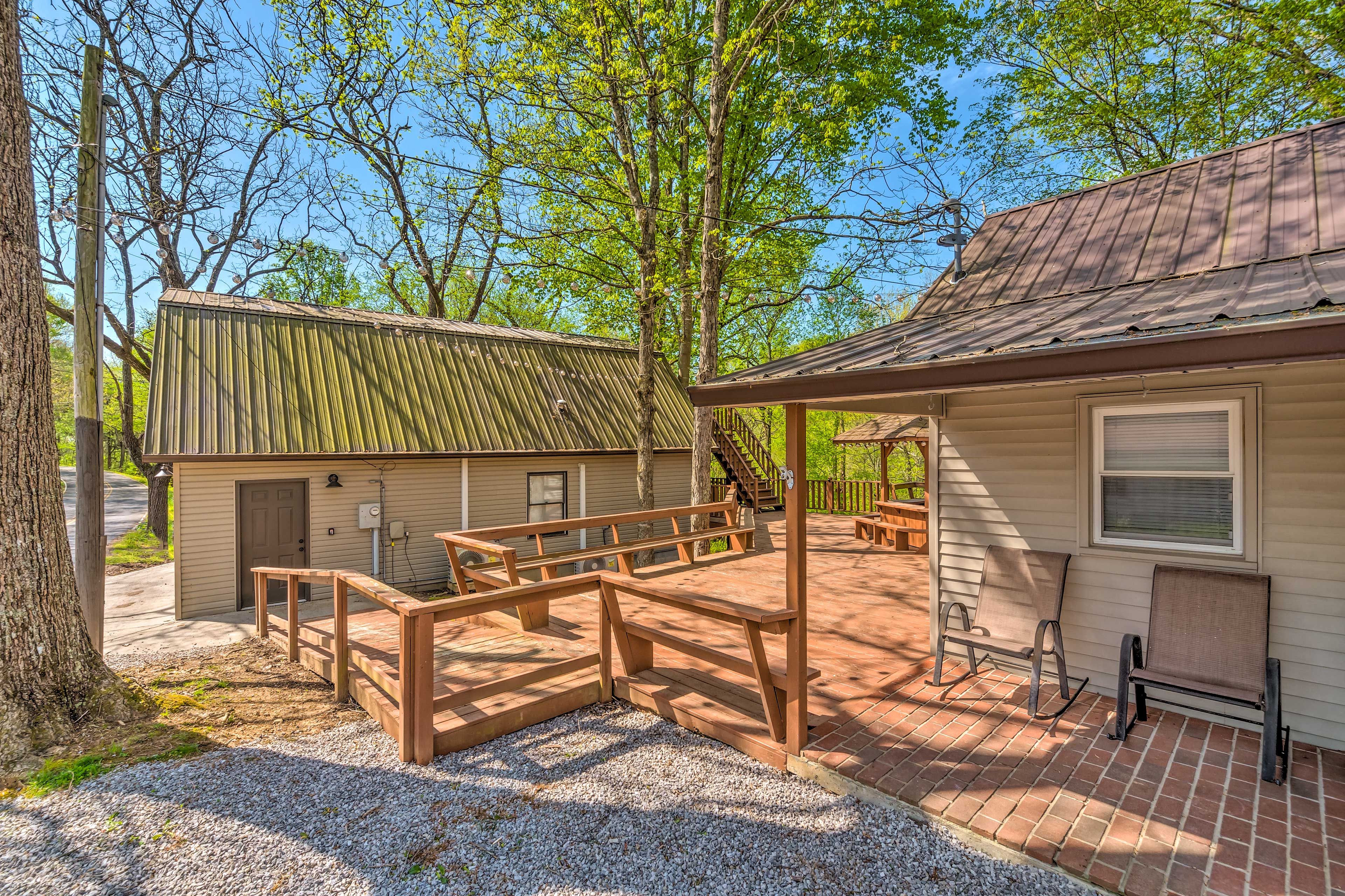 Property Exterior | Main House + Converted Garage | Porch/Deck