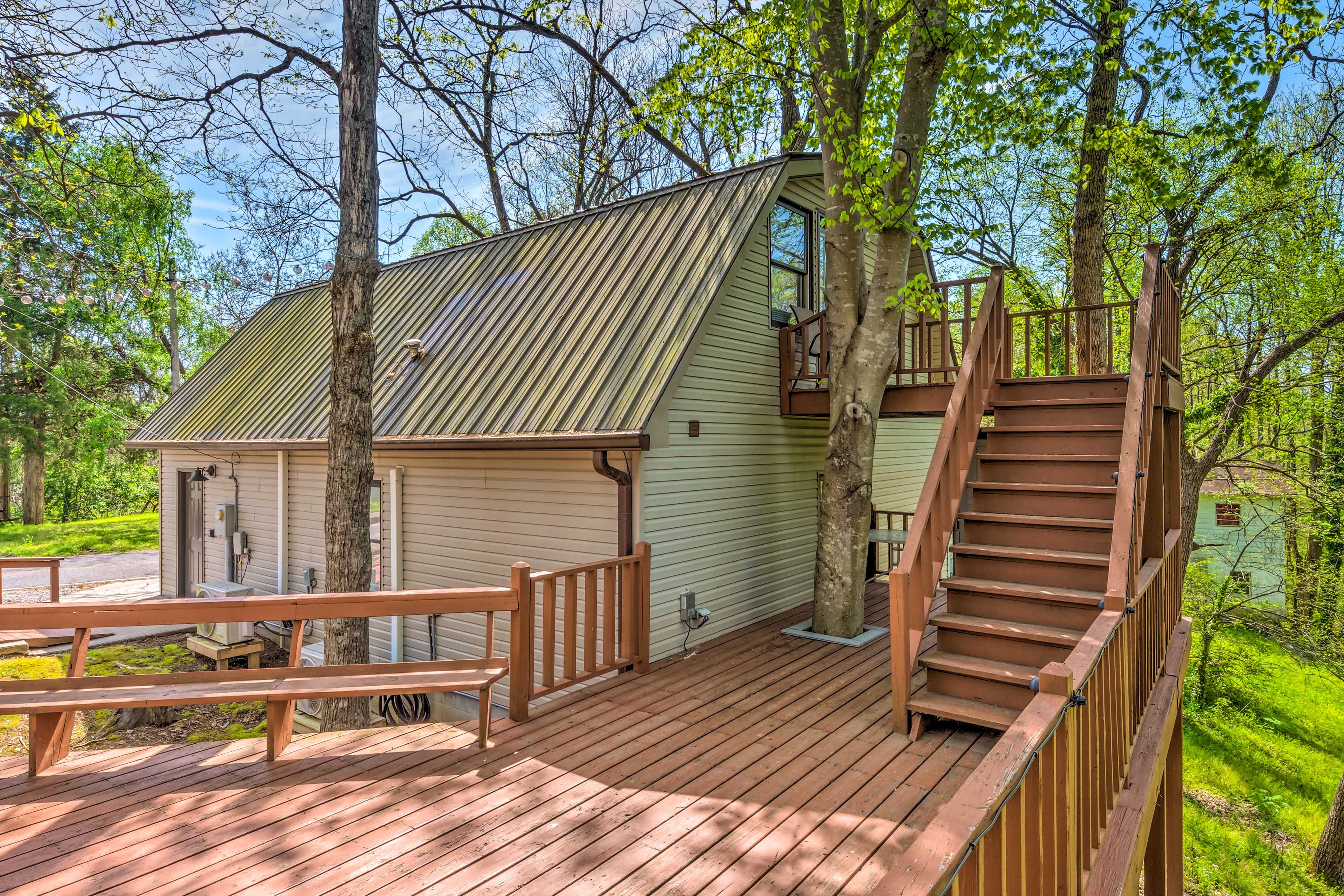 Garage Exterior | Upstairs Studio Entrance | Stairs Required