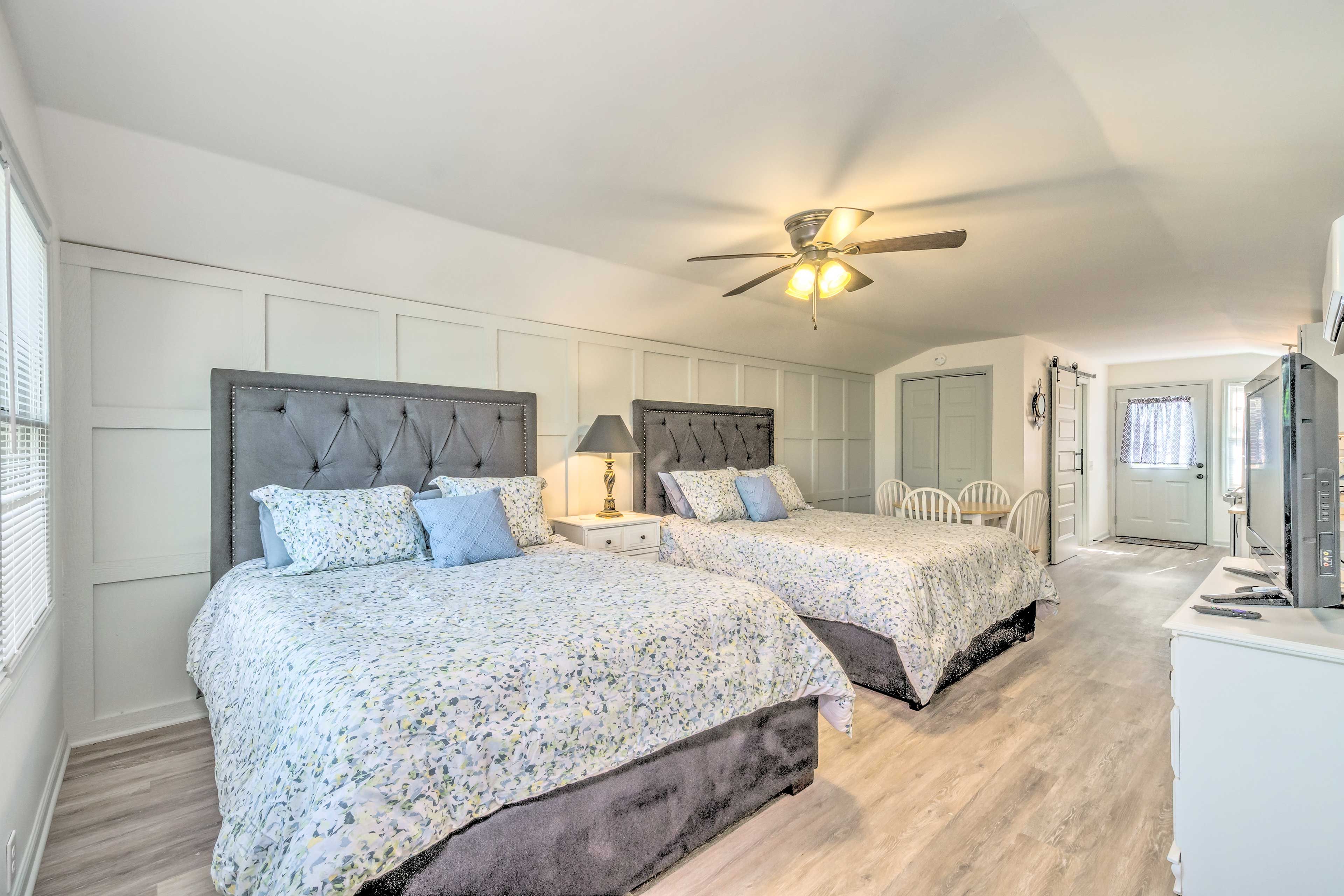 Upstairs Studio | Bedroom 4 | 2 Queen Beds