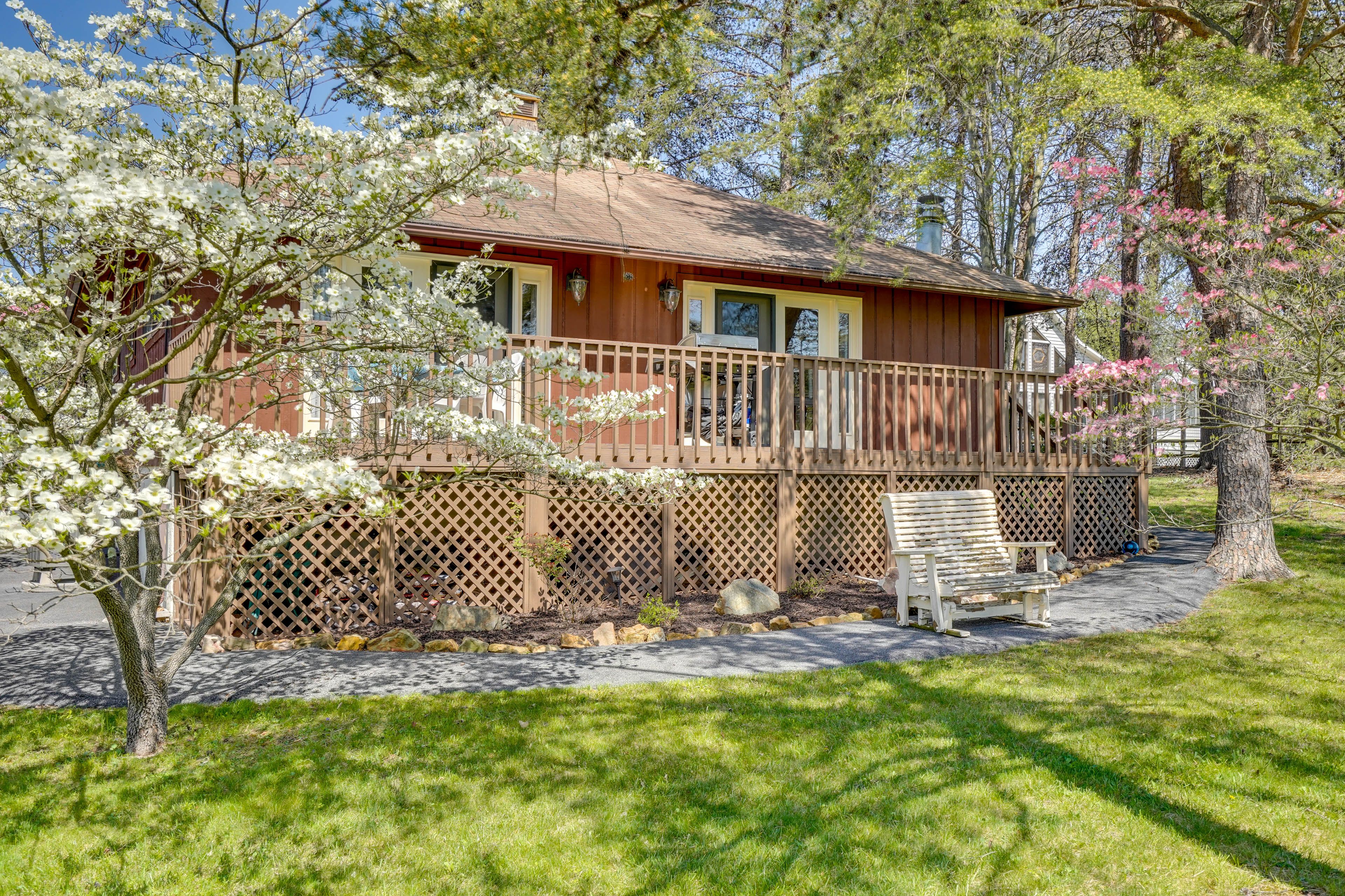 Property Exterior | Deck | Pets Welcome w/ Fee (Paid Pre-Trip)
