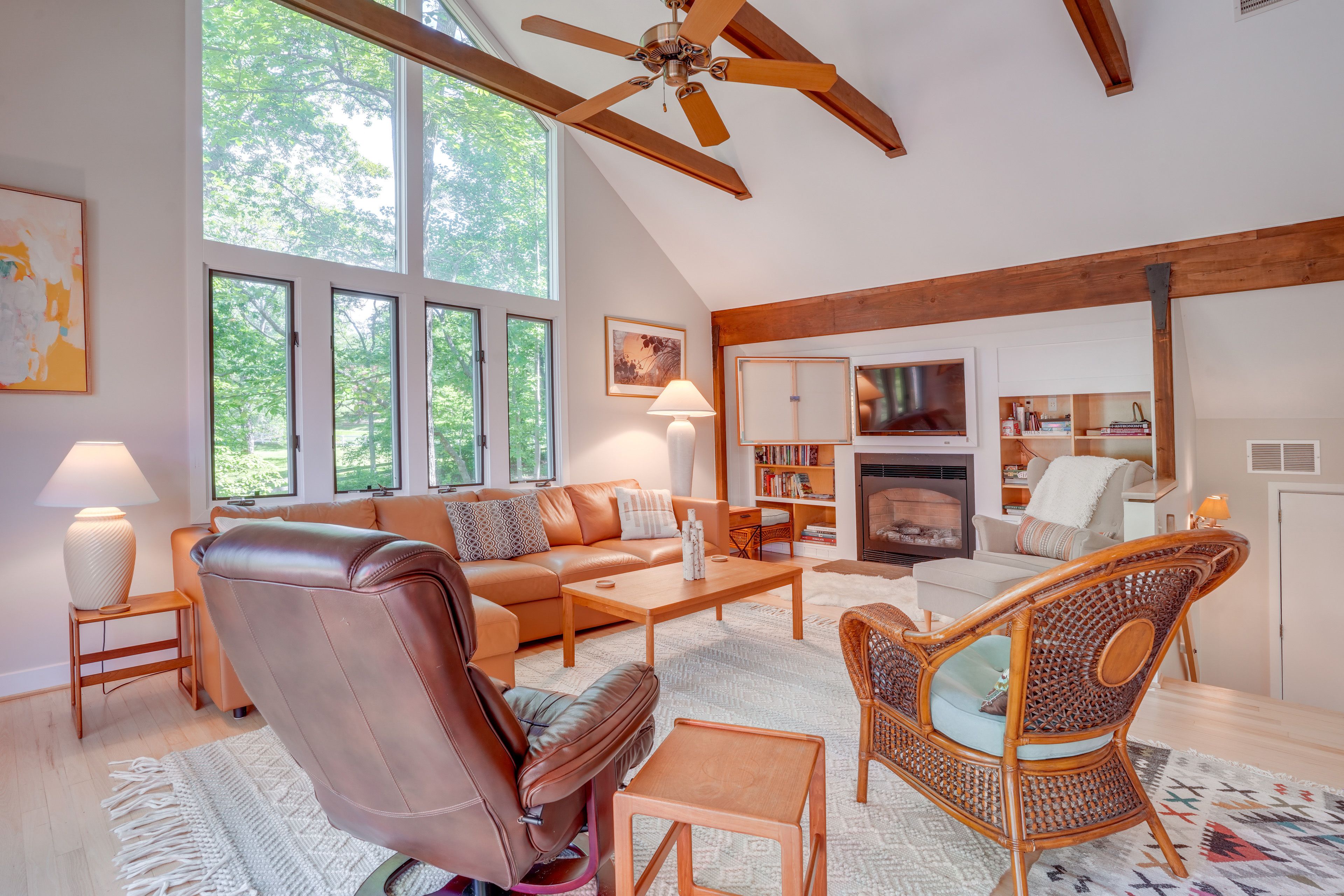 Living Room | 1st Floor | Stairs Required | Fireplace