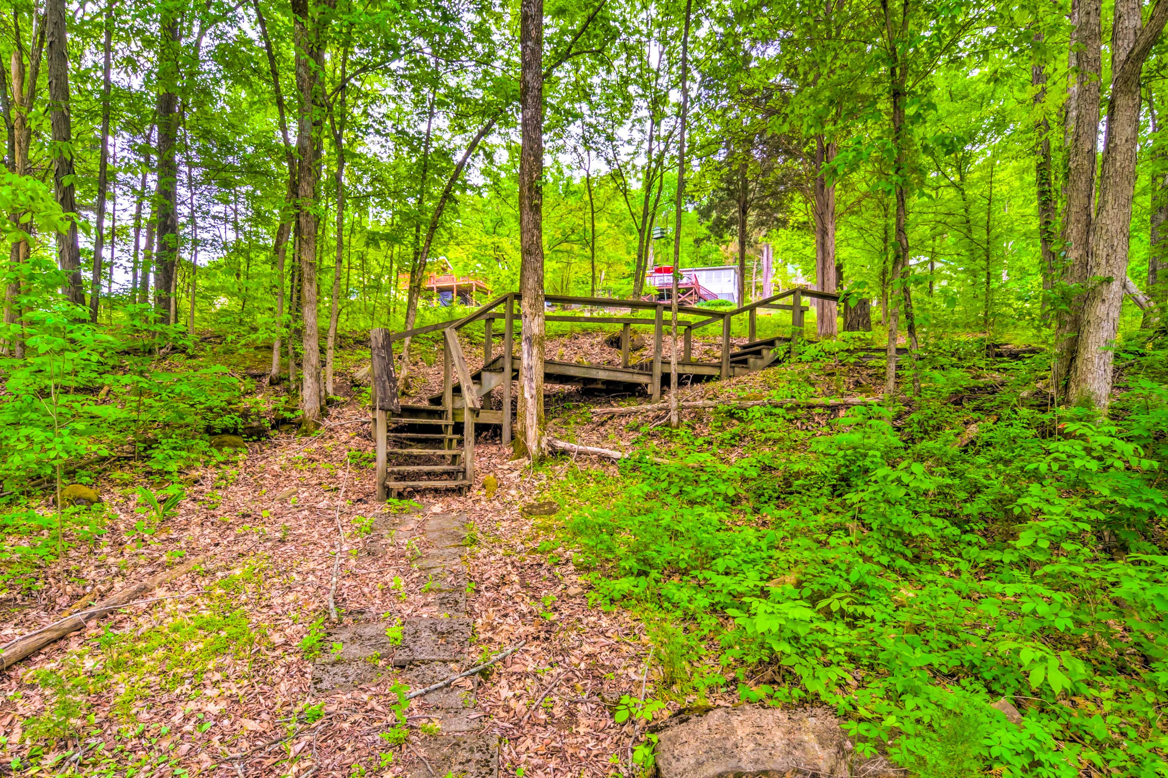 Stairs to Lake