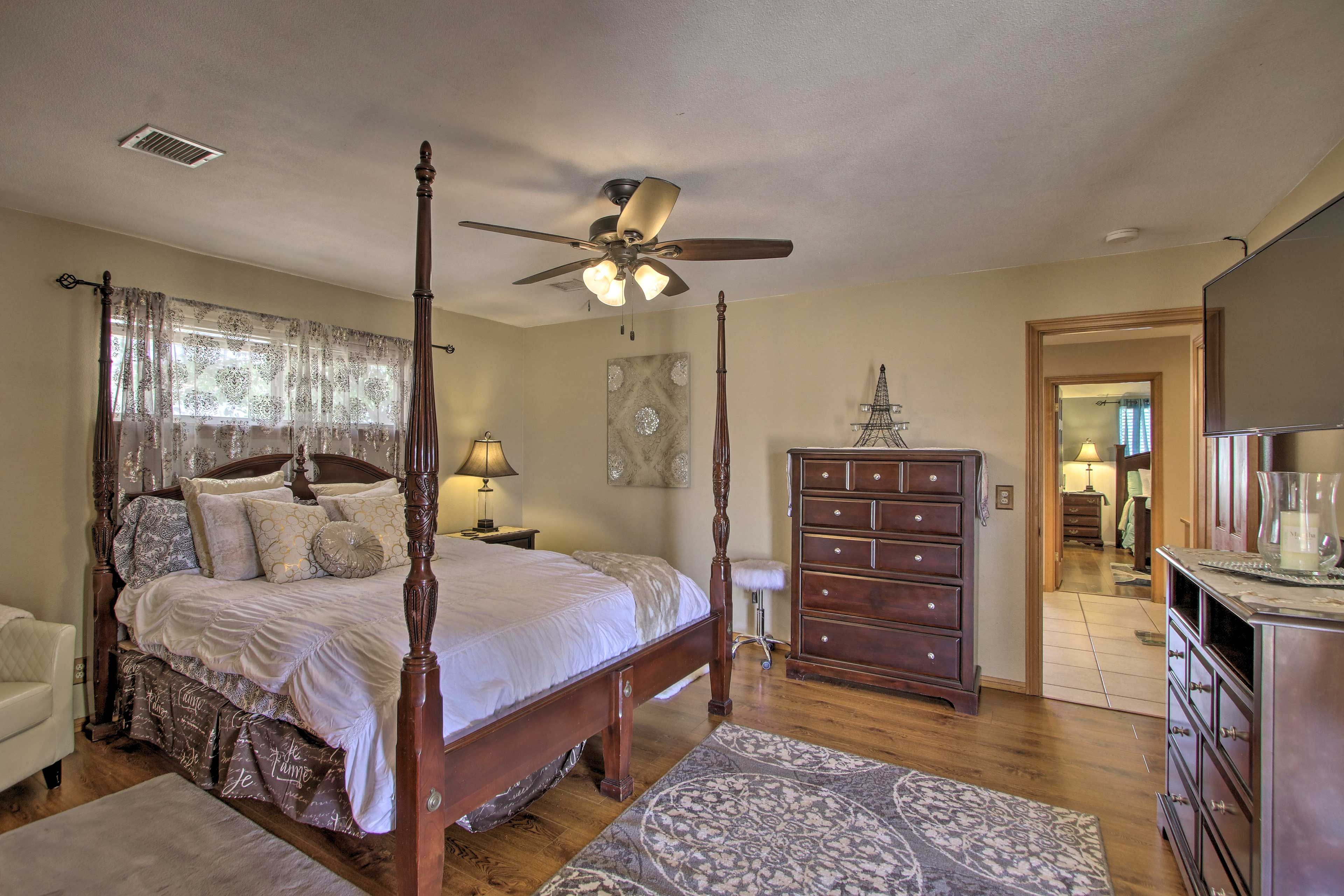 Bedroom 3 | California King Bed | Smart TV | Patio Access
