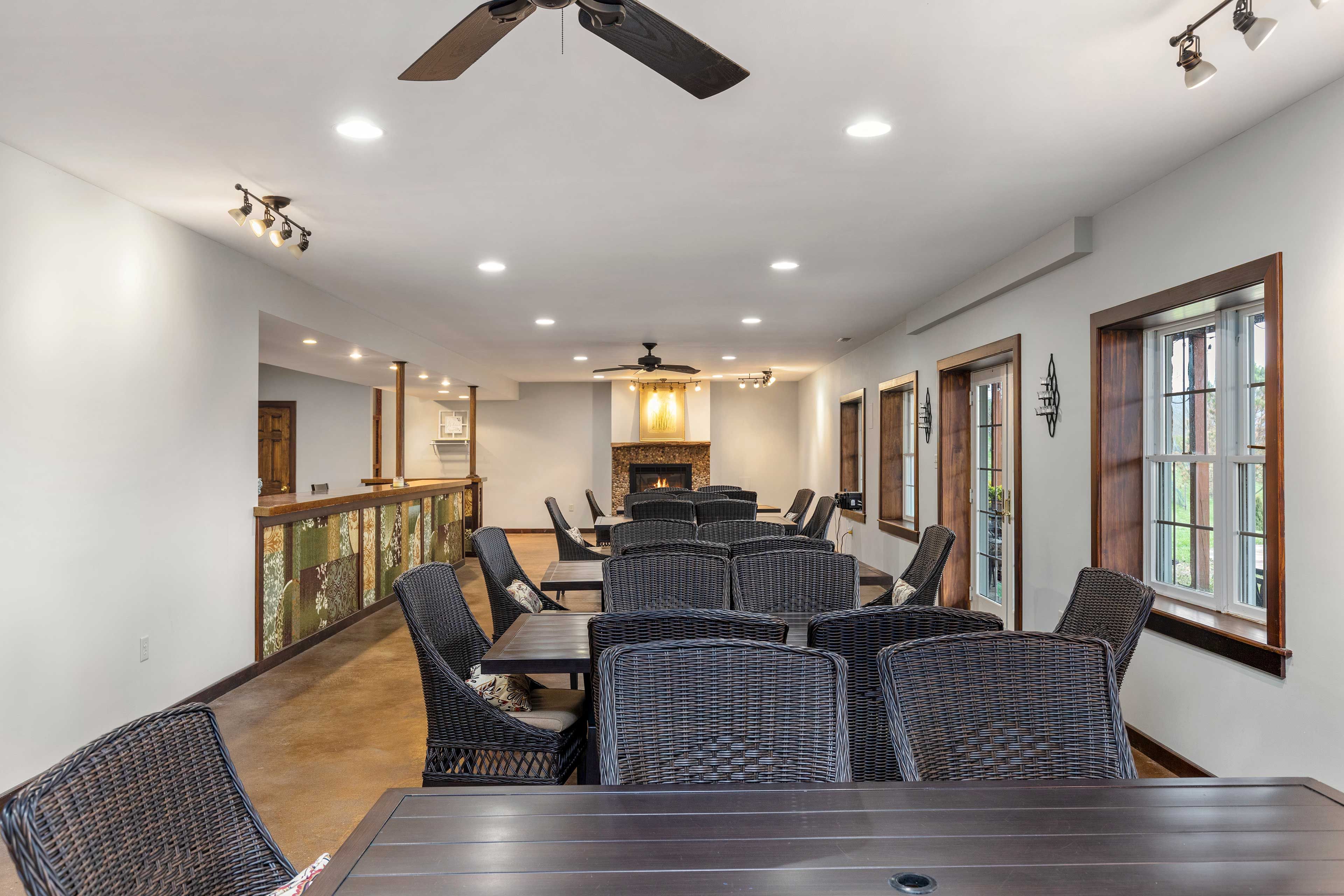 Dining Area | Lower Level | Wet Bar | Electric Fireplace