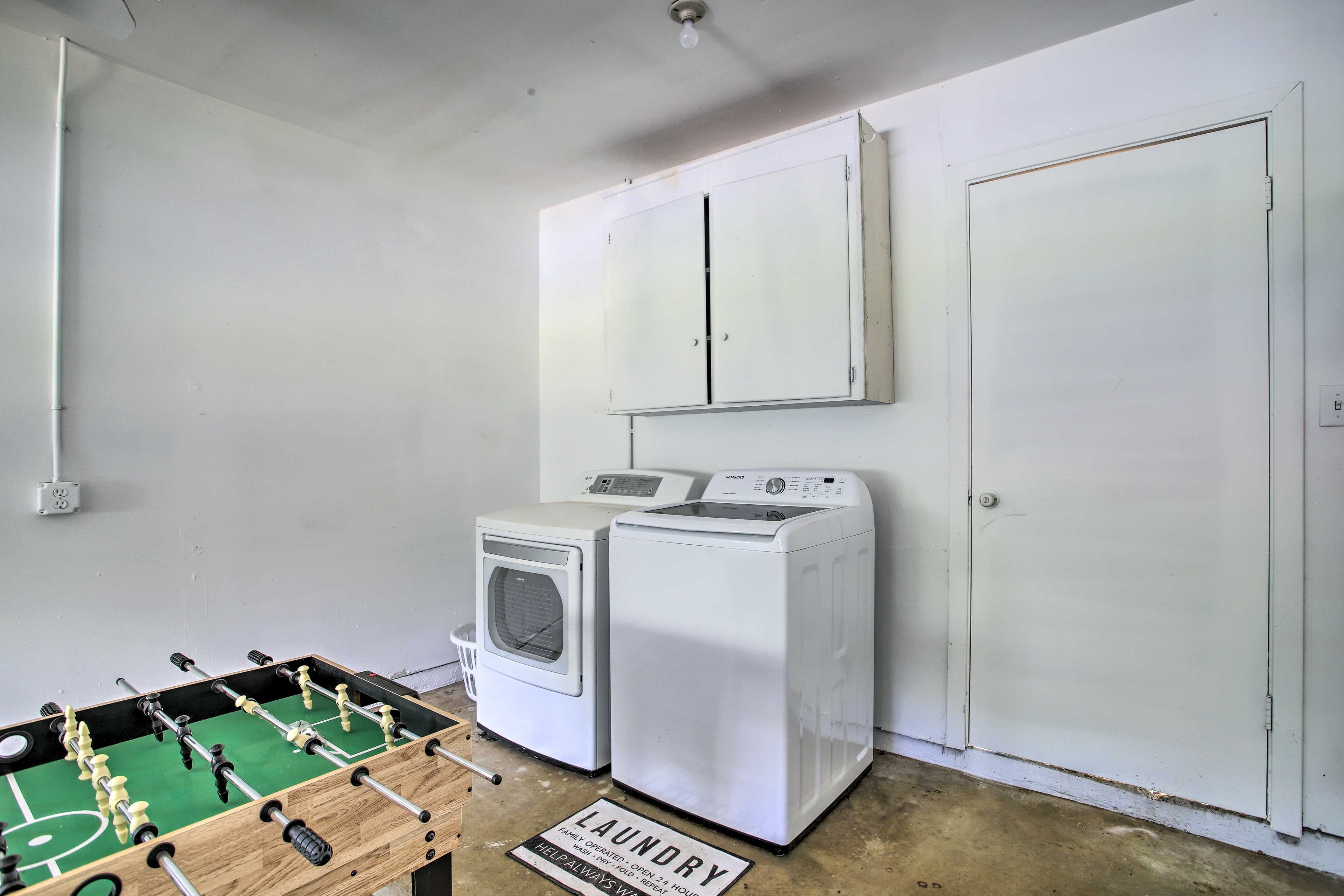 Game Room | Washer/Dryer | Laundry Detergent | Iron/Board