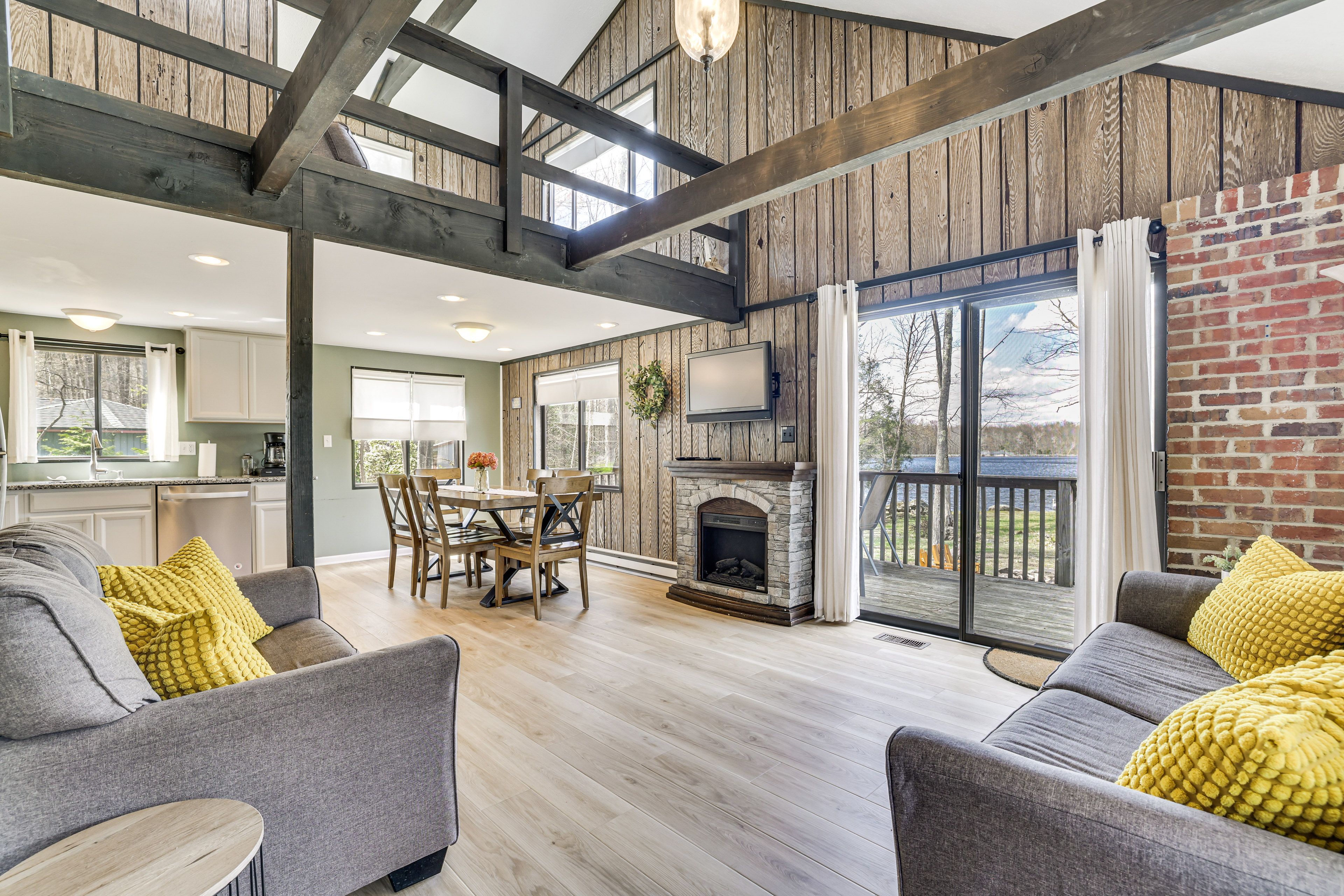 Pocono Lake Vacation Rental | 3BR | 2BA | Stairs Required | 1,152 Sq Ft