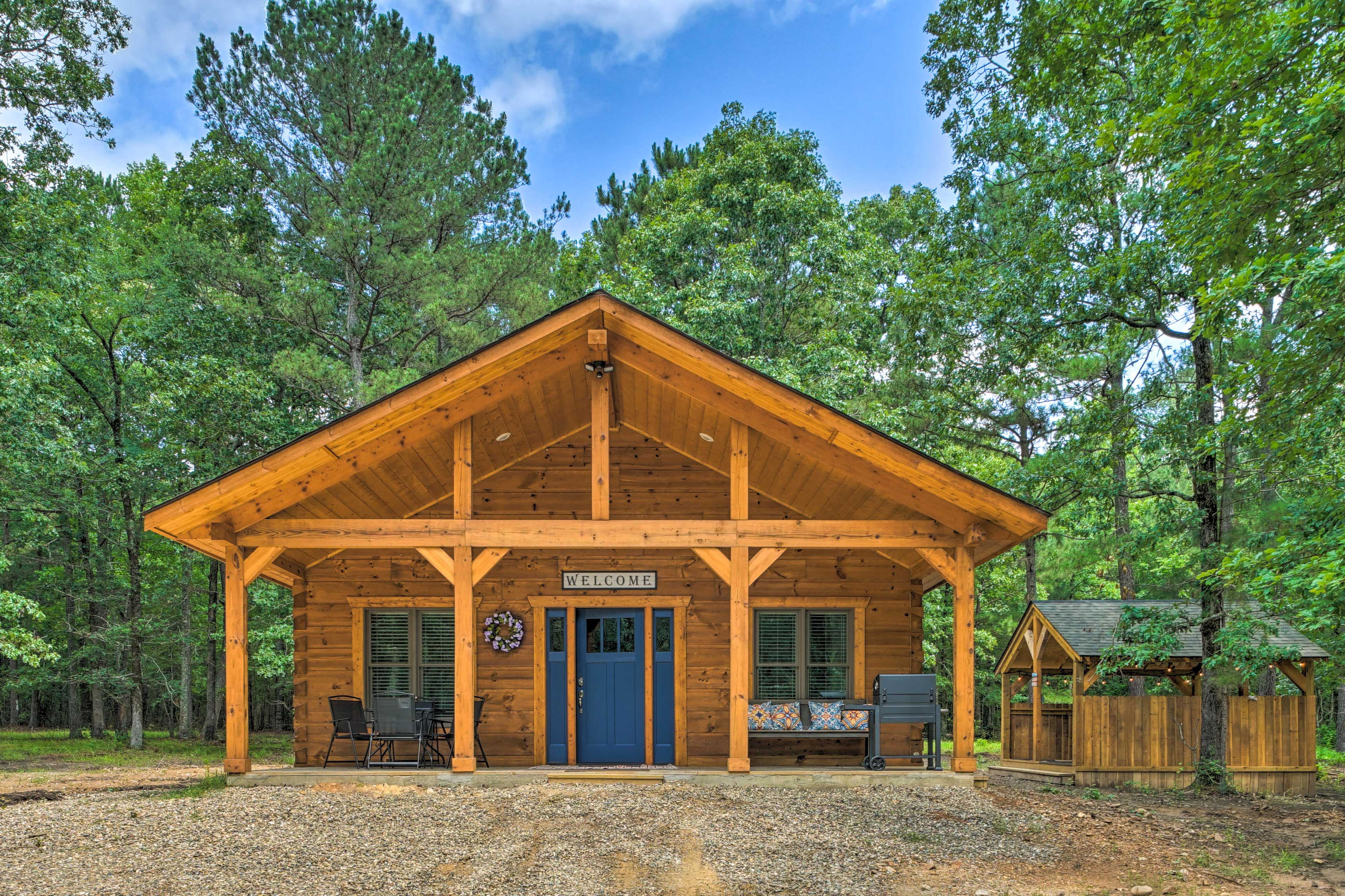 Cabin Exterior | Furnished Patio