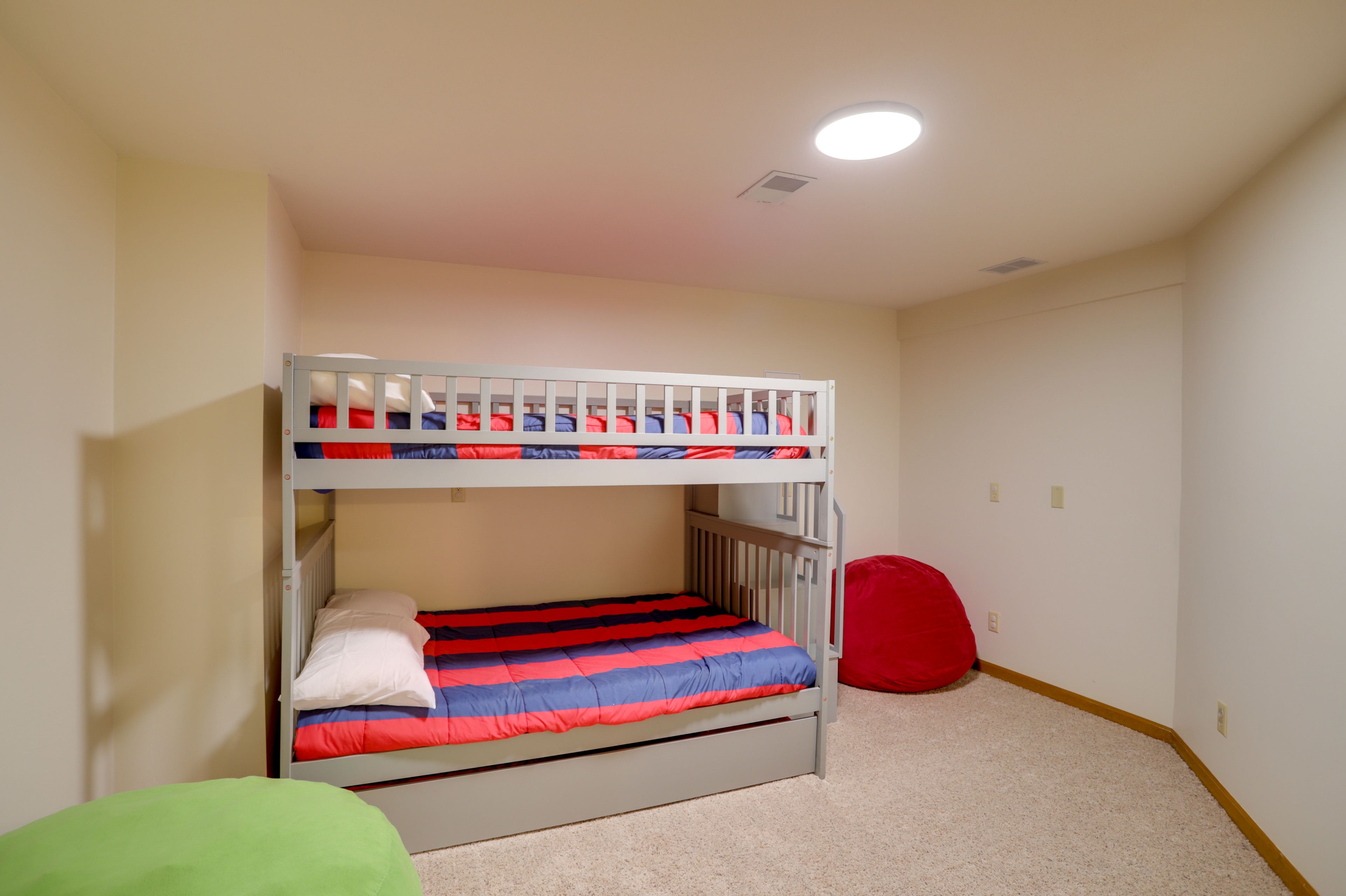 Bedroom 4 | Full Bunk Bed w/ Twin Trundle | Basement