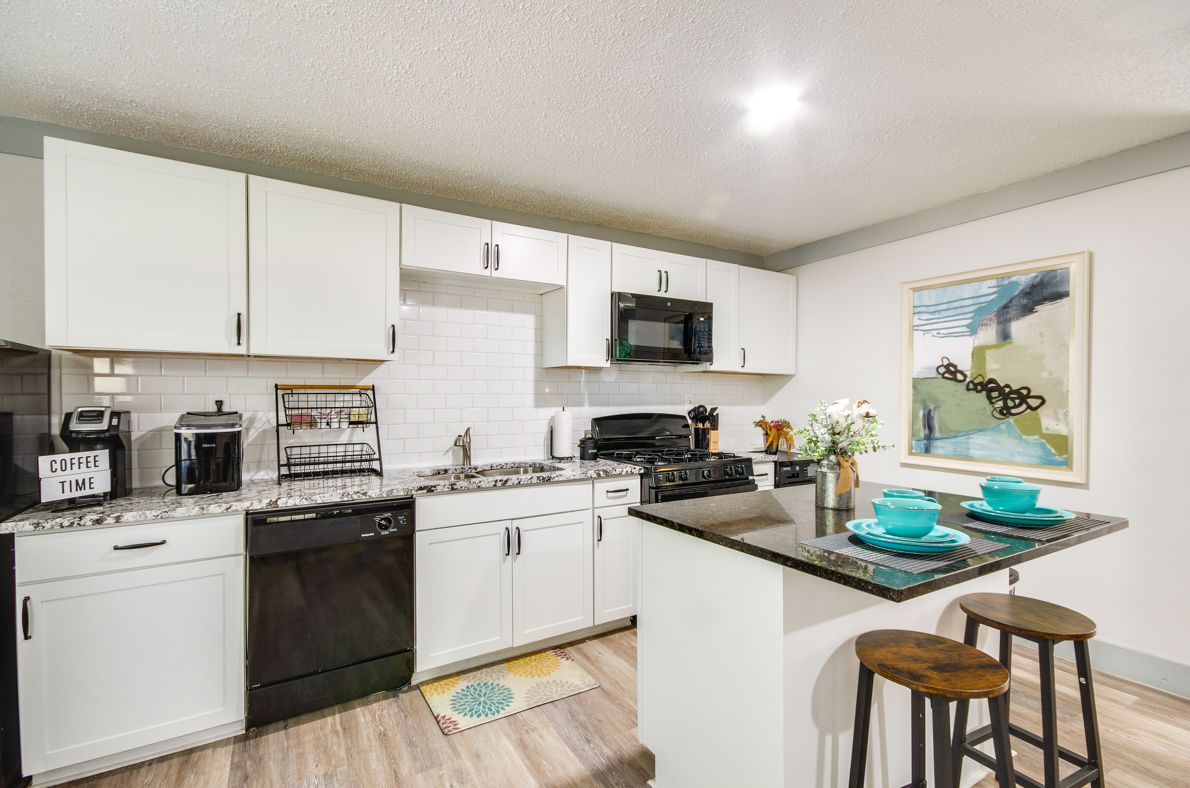 Kitchen Area | Microwave | Keurig Coffee Maker