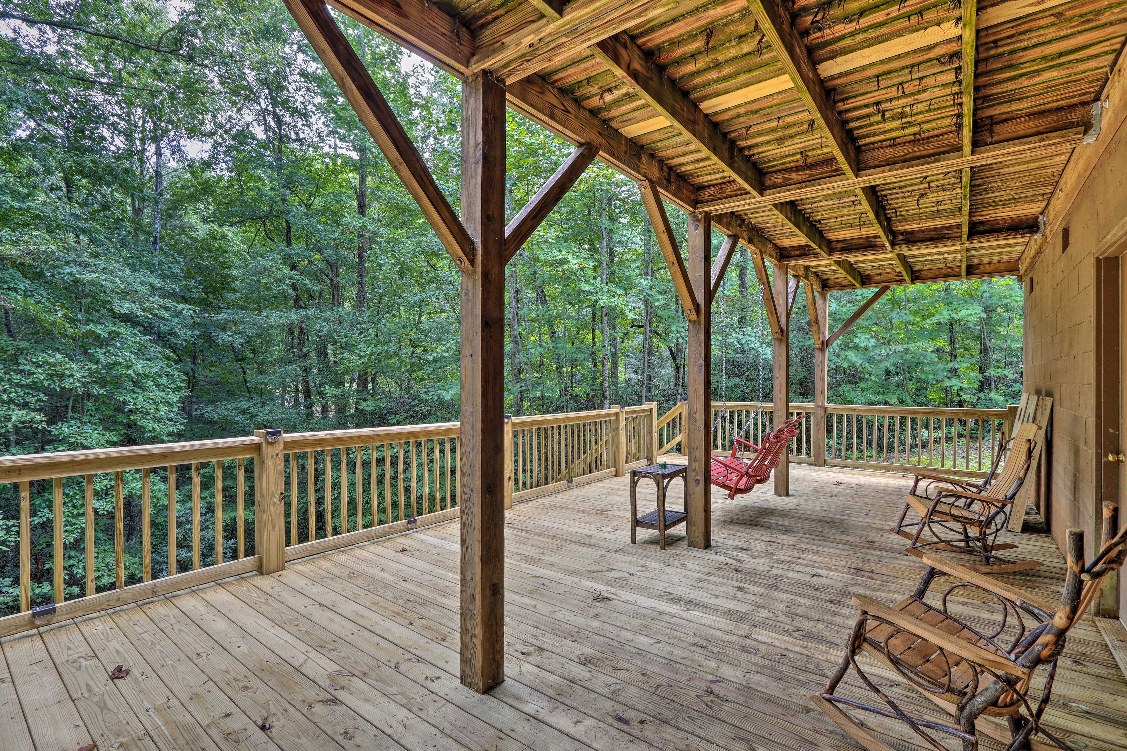 Large Deck | Rocking Chairs | Porch Swing