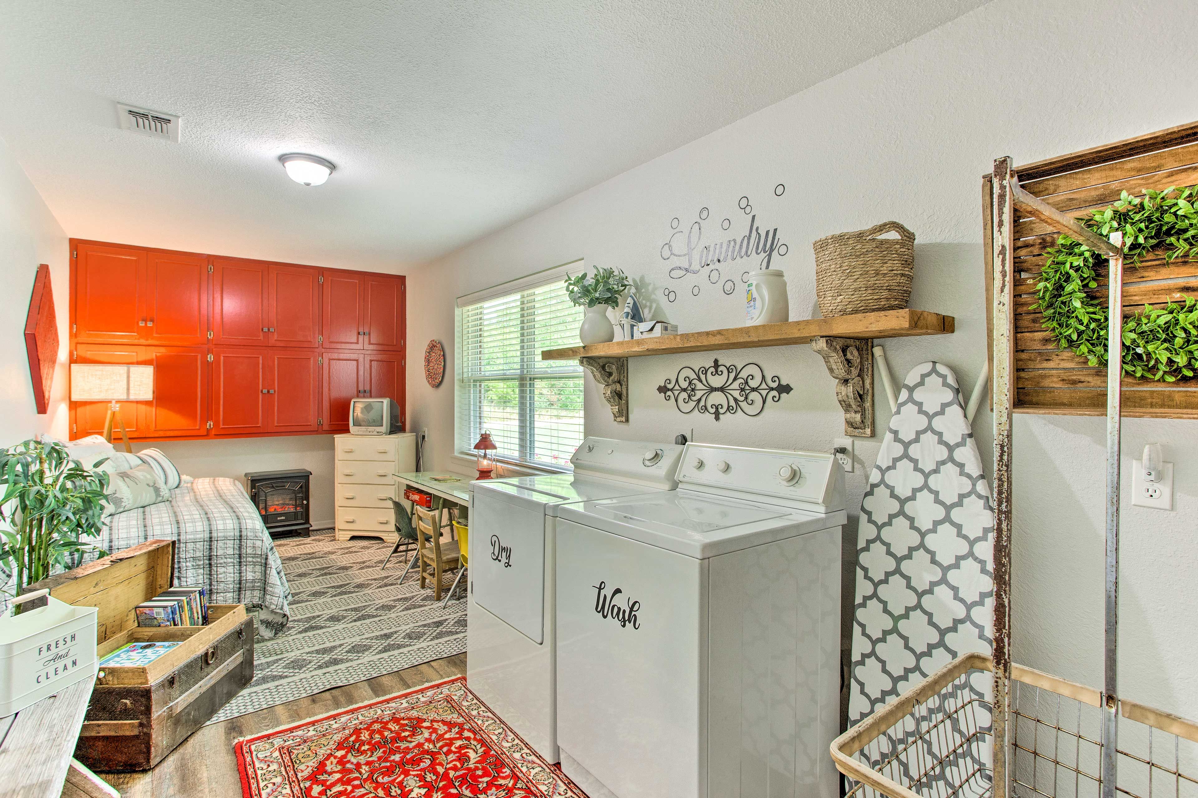 Bedroom 3 | Twin Bed | Main Floor | In-Unit Laundry | Iron/Board