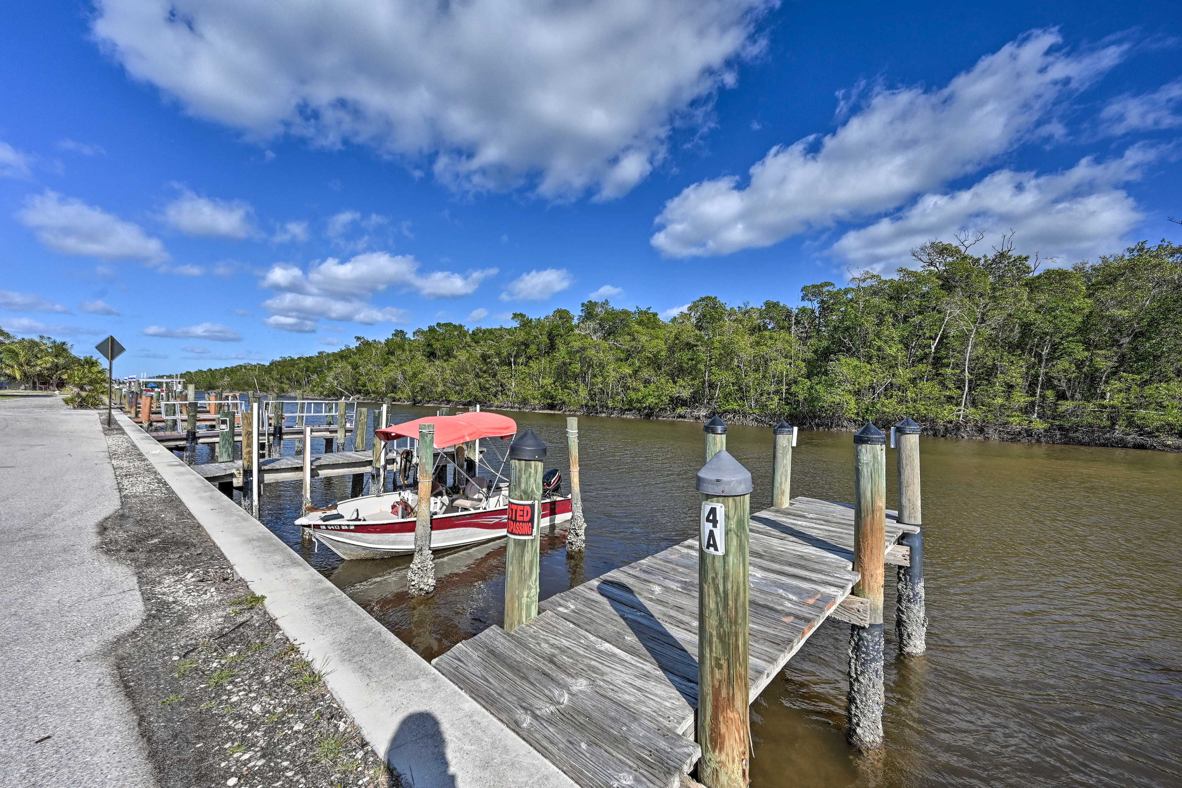 Private Boat Slip and Fishing Dock