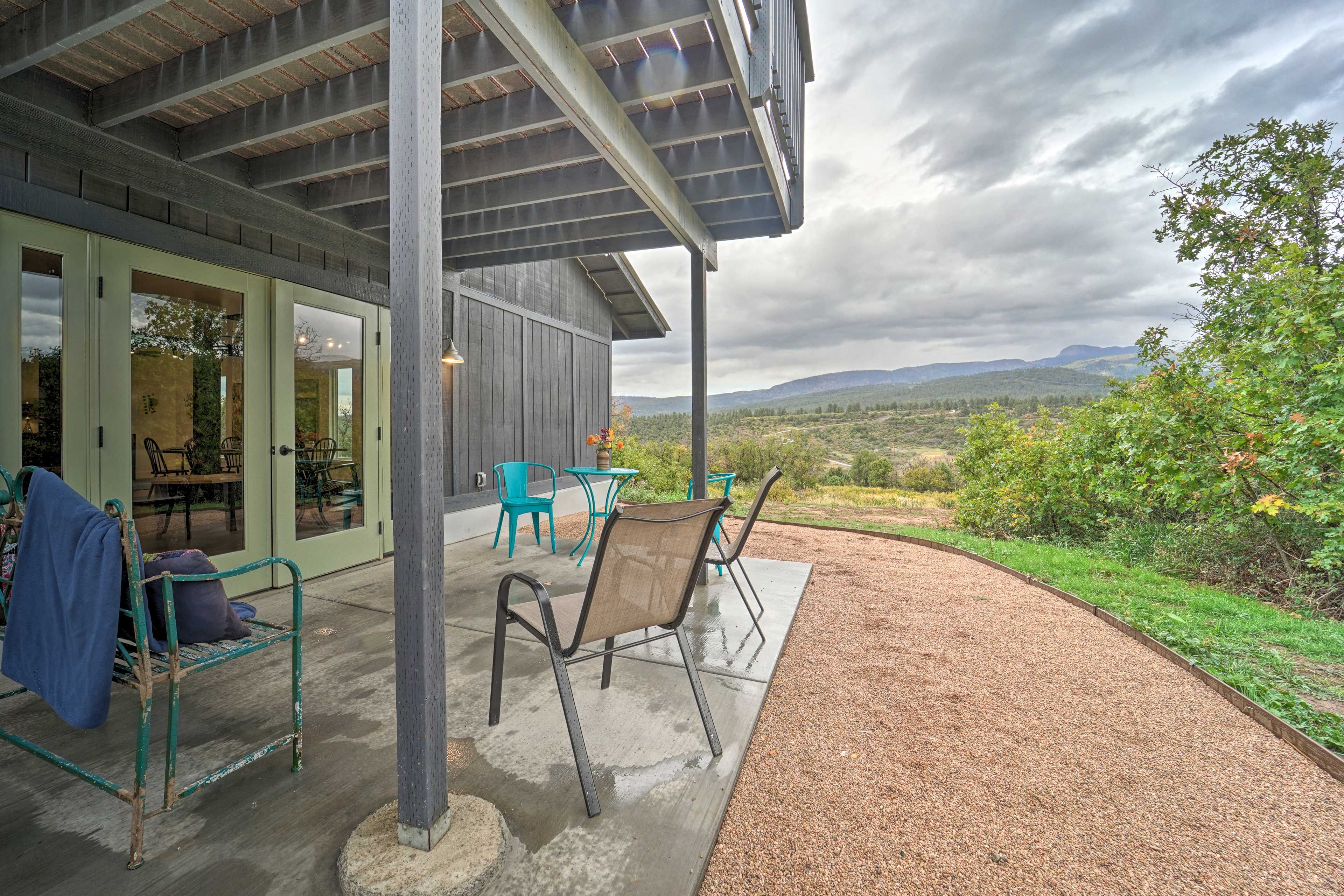 Studio Exterior | Furnished Patio | Mountain Views