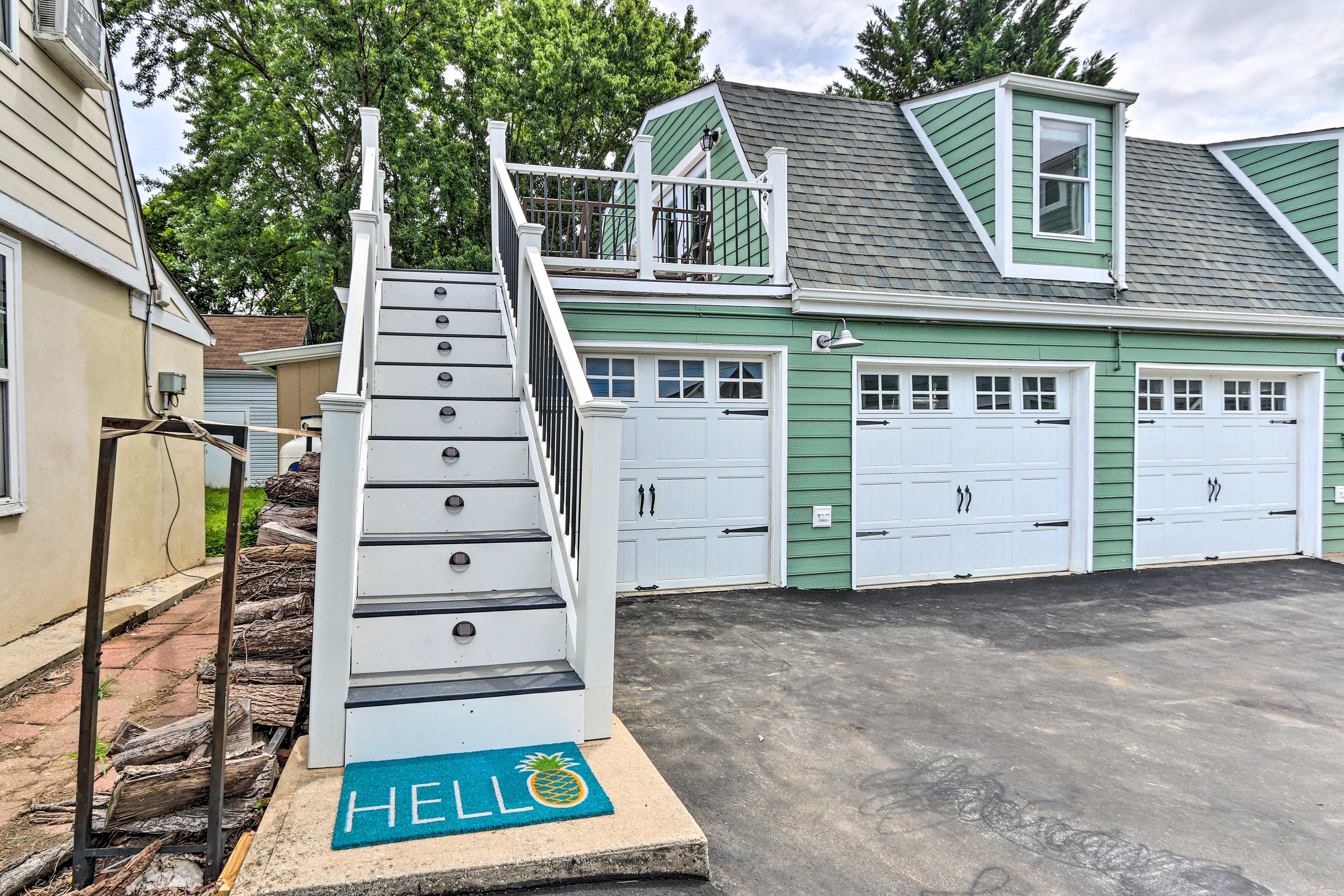 Stairs to Apartment Entrance