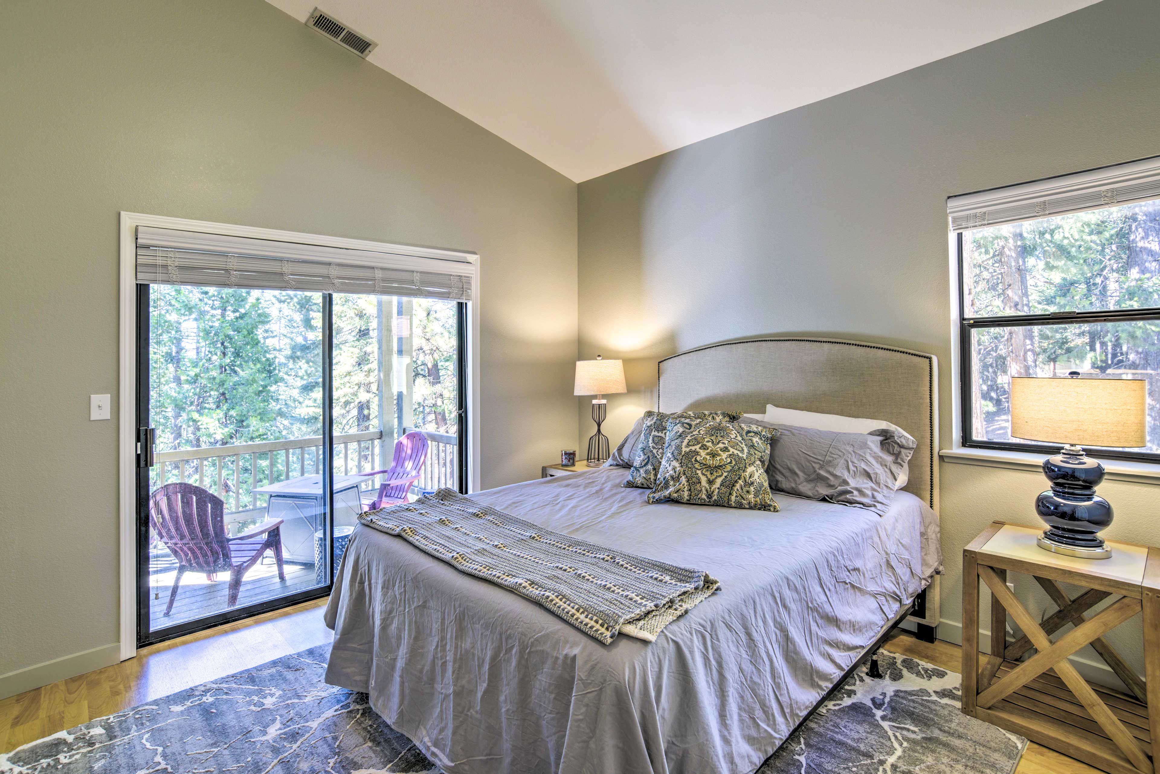 Bedroom 2 | Queen Bed | Closet | Linens Provided | Deck Access