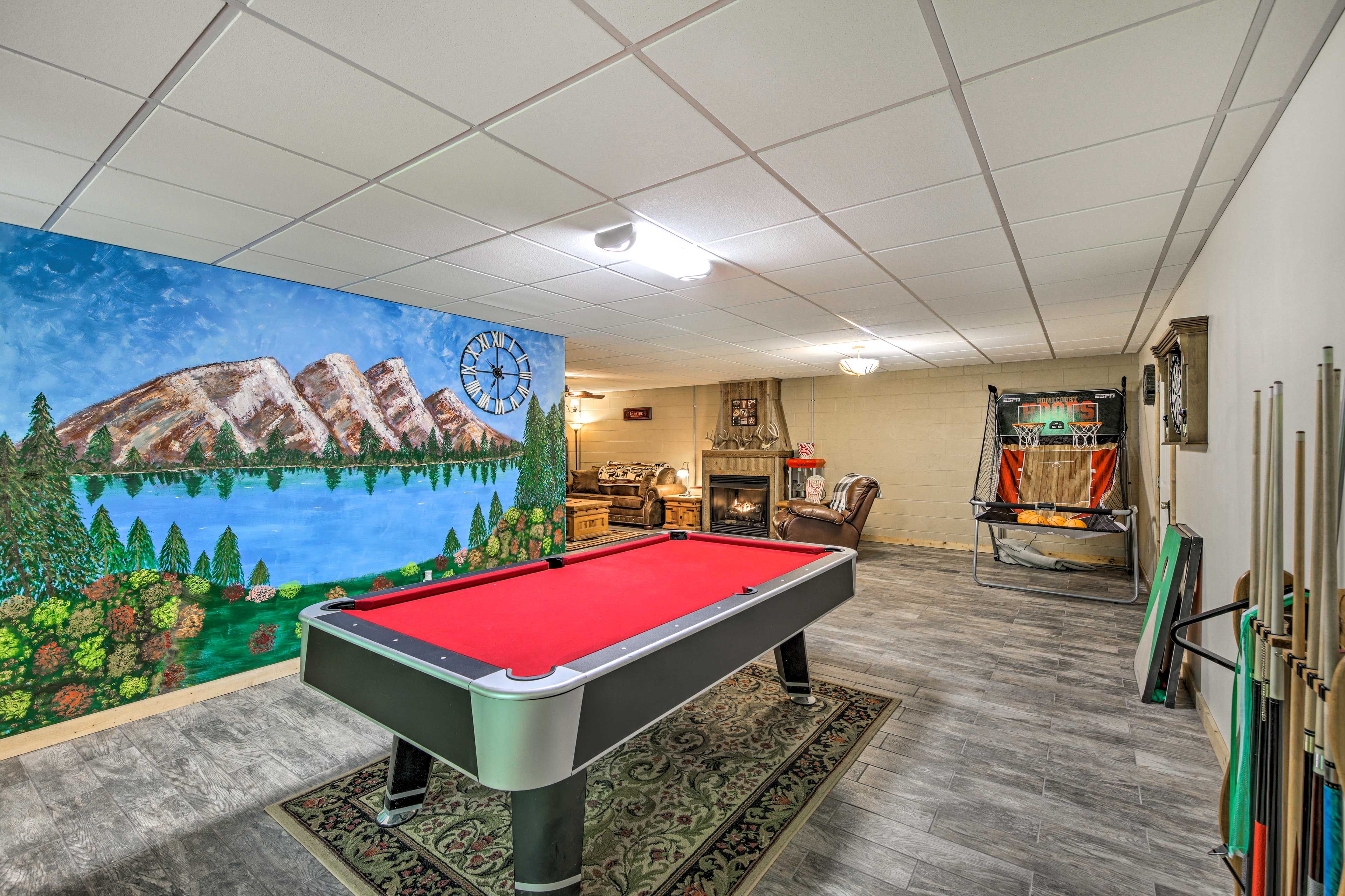 Game Room | Lower Level | Home Theater System | Stairs Required