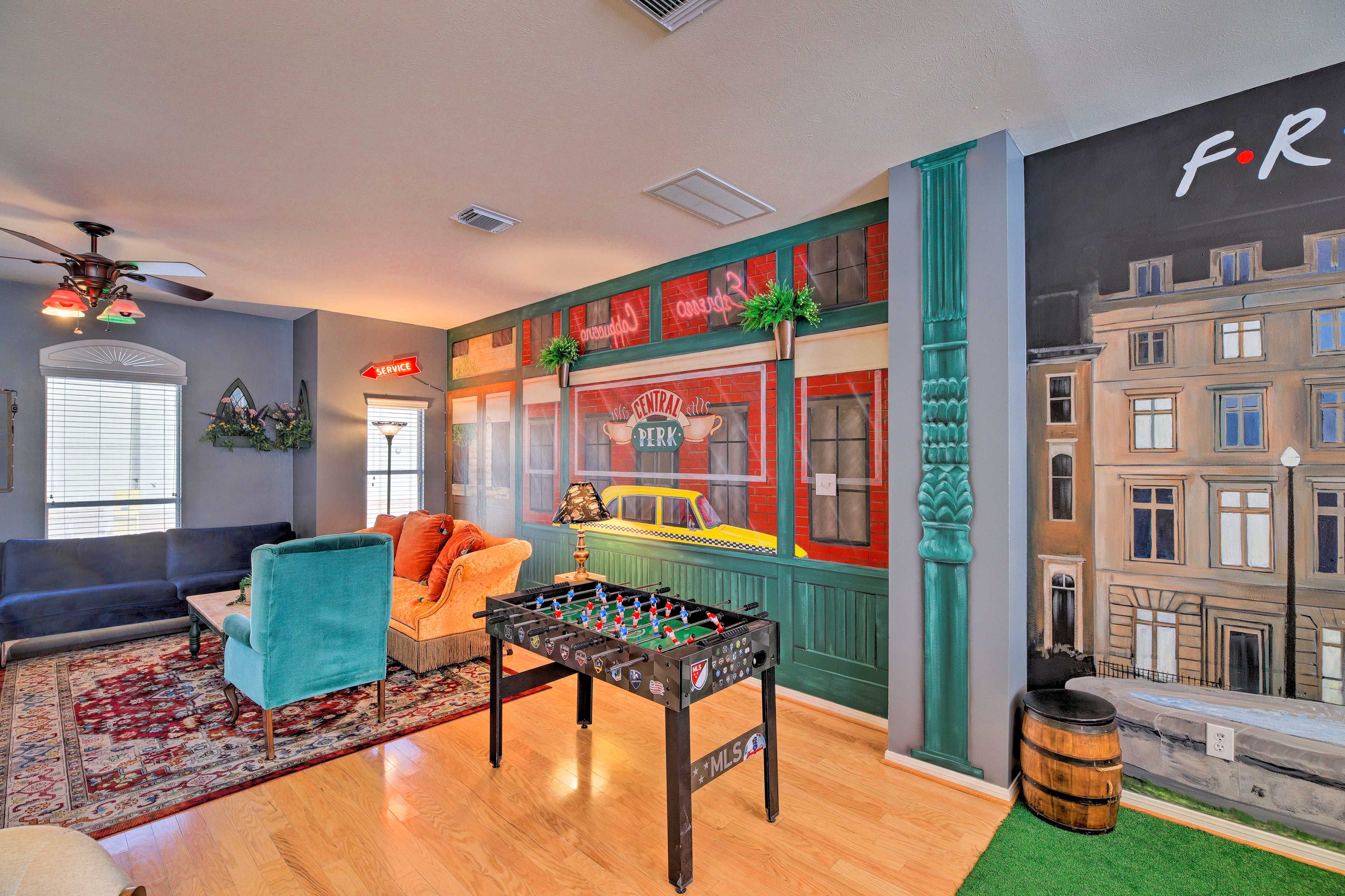 Living Room | Friends' Inspired Decor | 3-Story Townhome