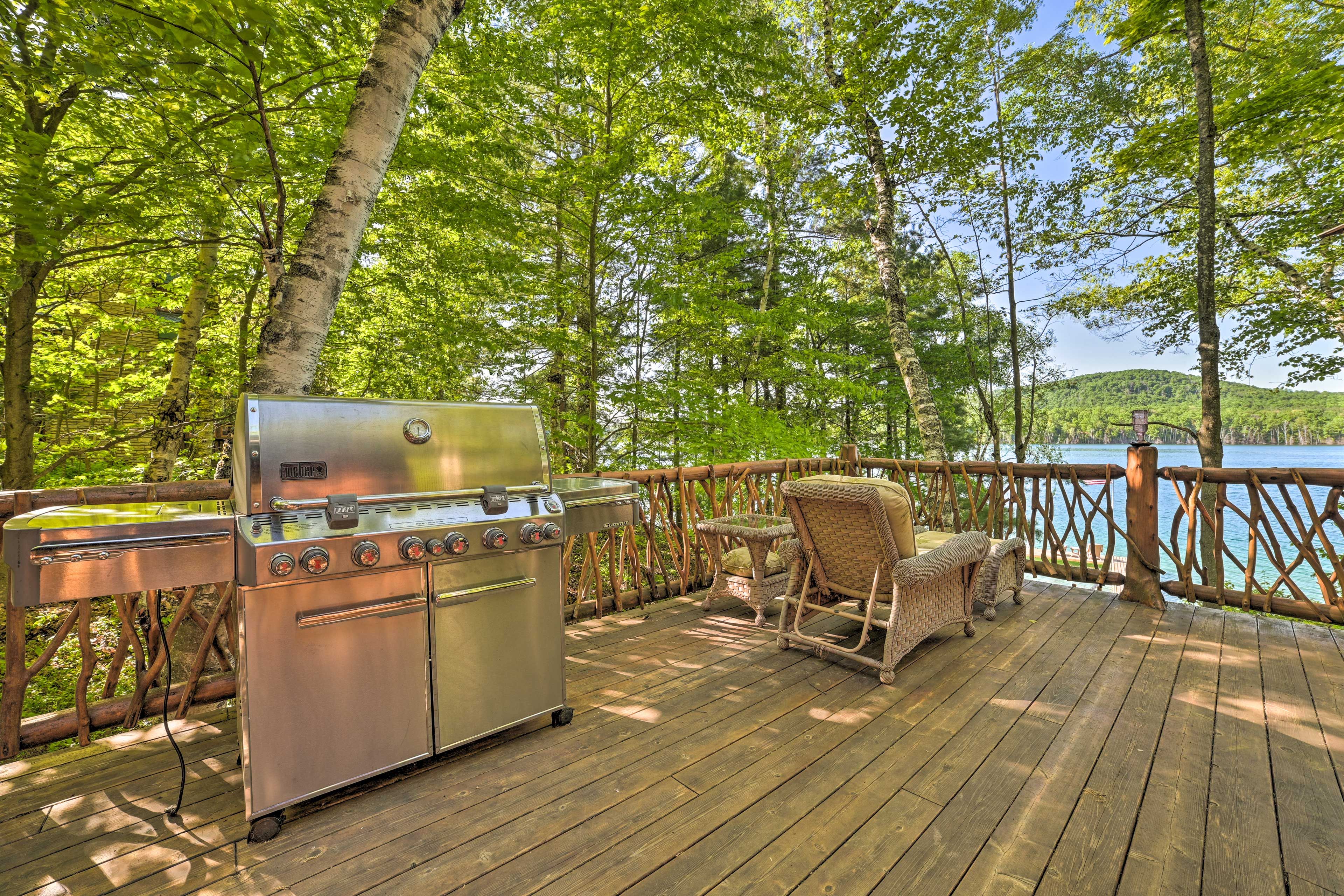 Deck | Lakefront Views | Gas Grill