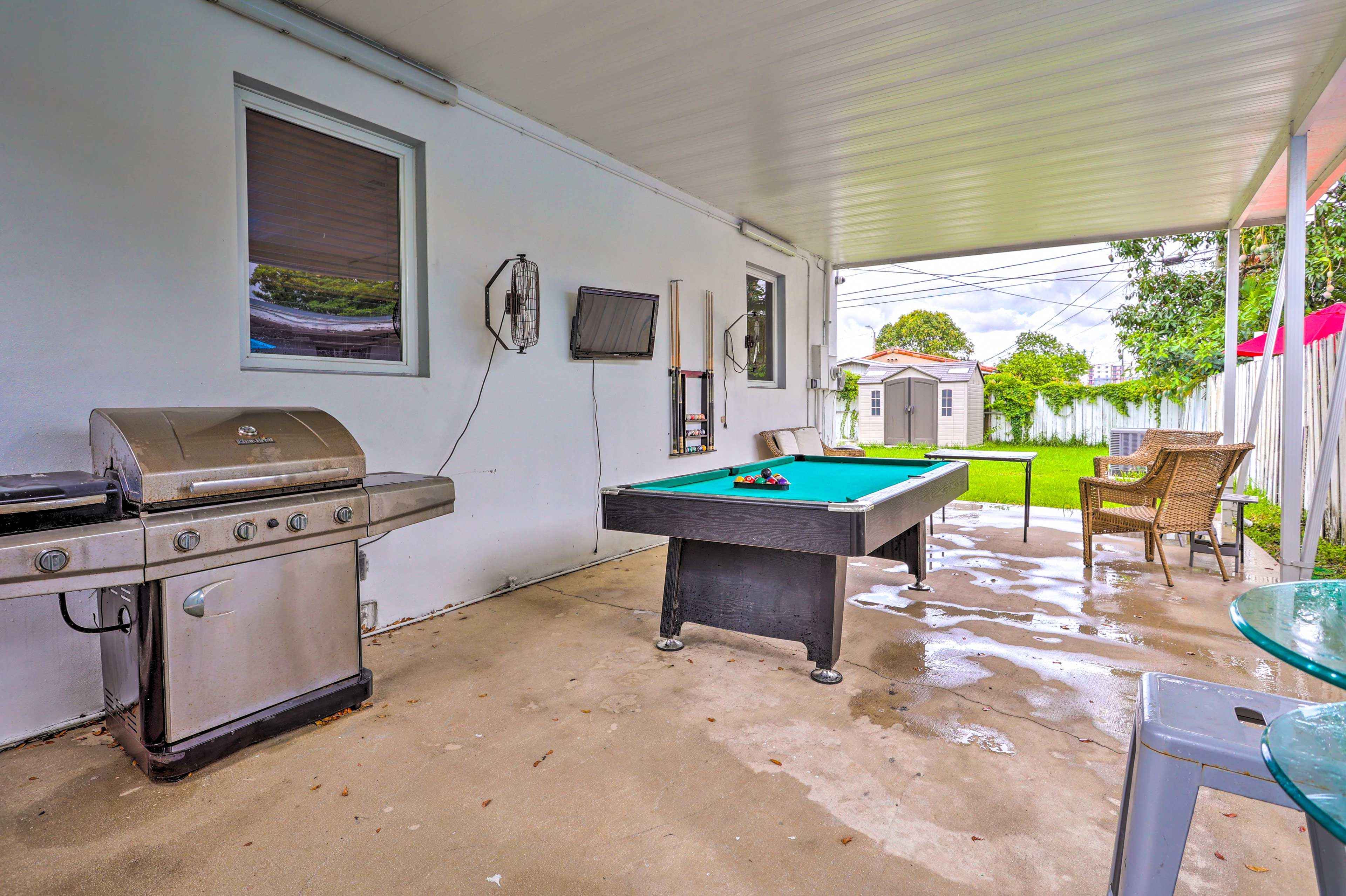 Covered Patio | Pool Table | Gas Grill | Outdoor TV