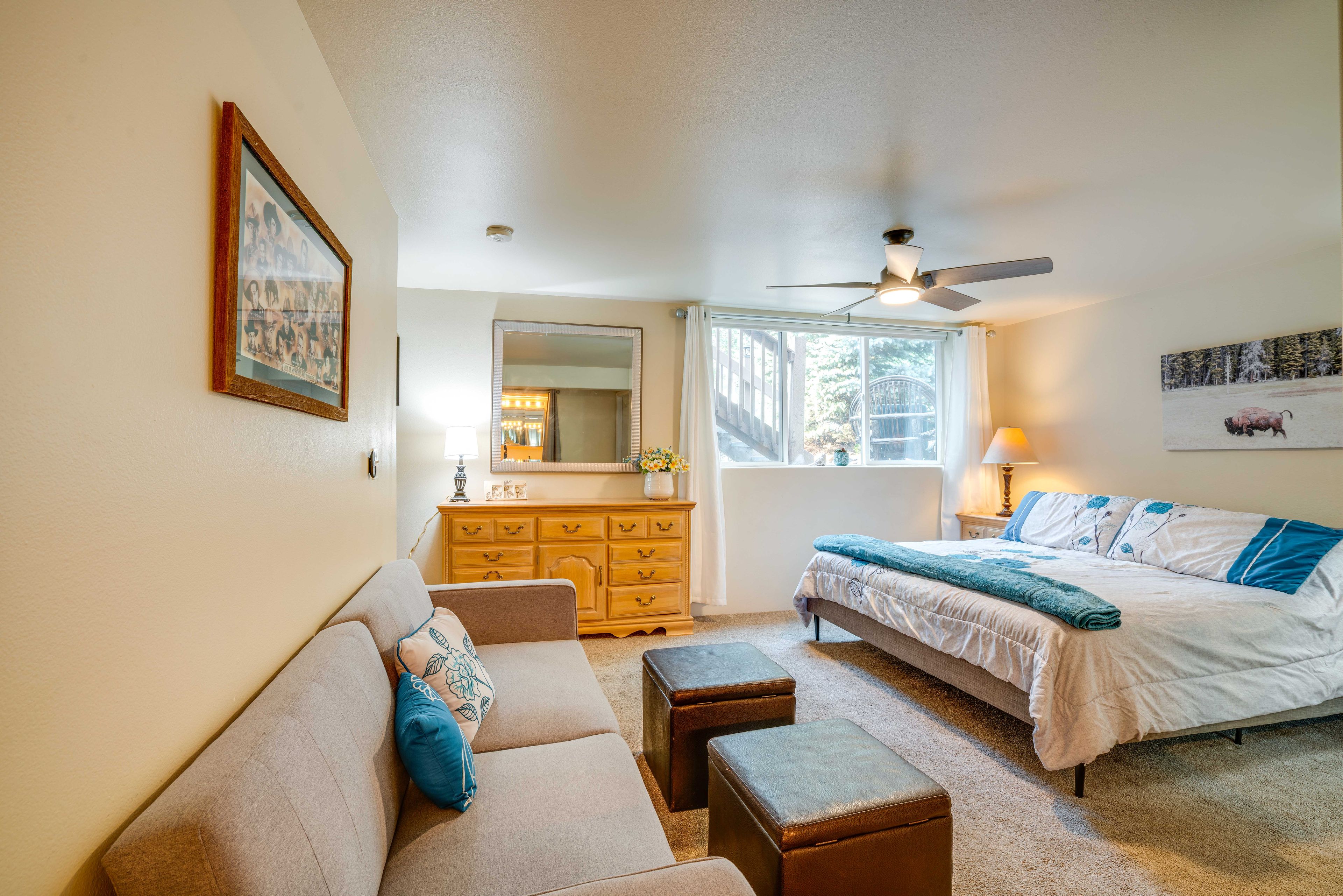 Bedroom | King Bed | 1 Full Air Mattress Available | Lower Level
