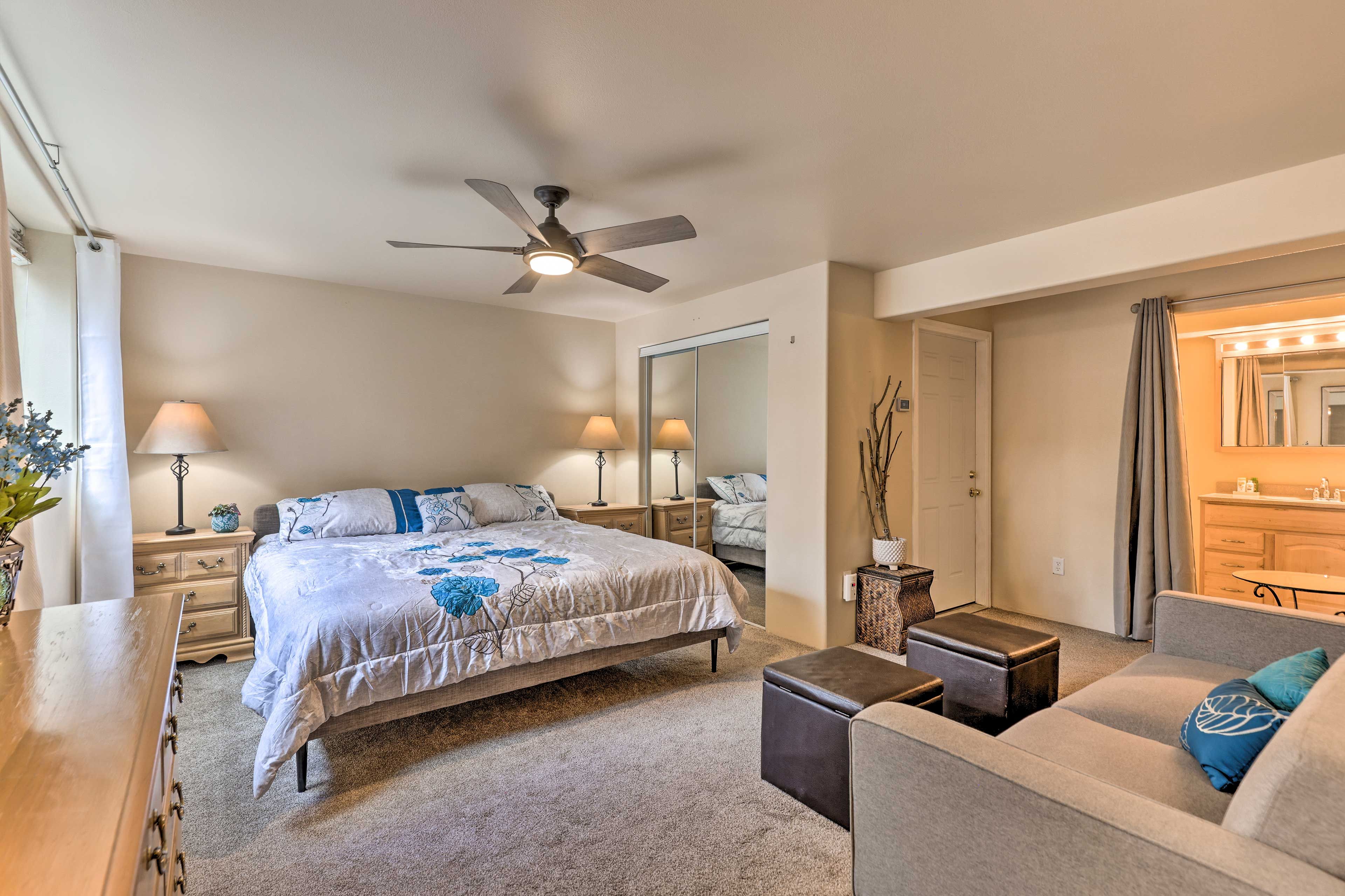 Bedroom | King Bed | 1 Full Air Mattress Available | Lower Level