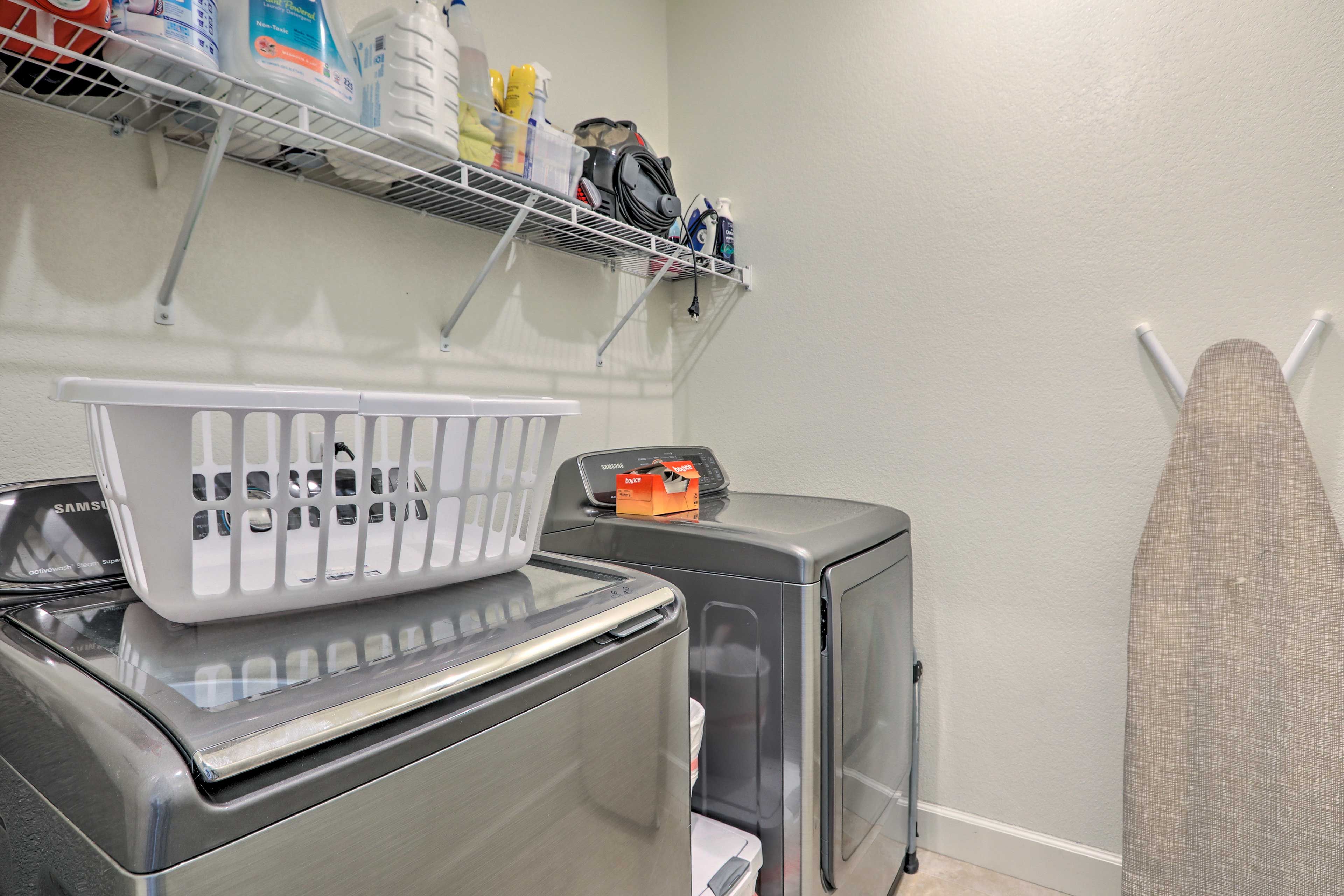 Laundry Area | Washer/Dryer | Laundry Detergent | Iron/Board