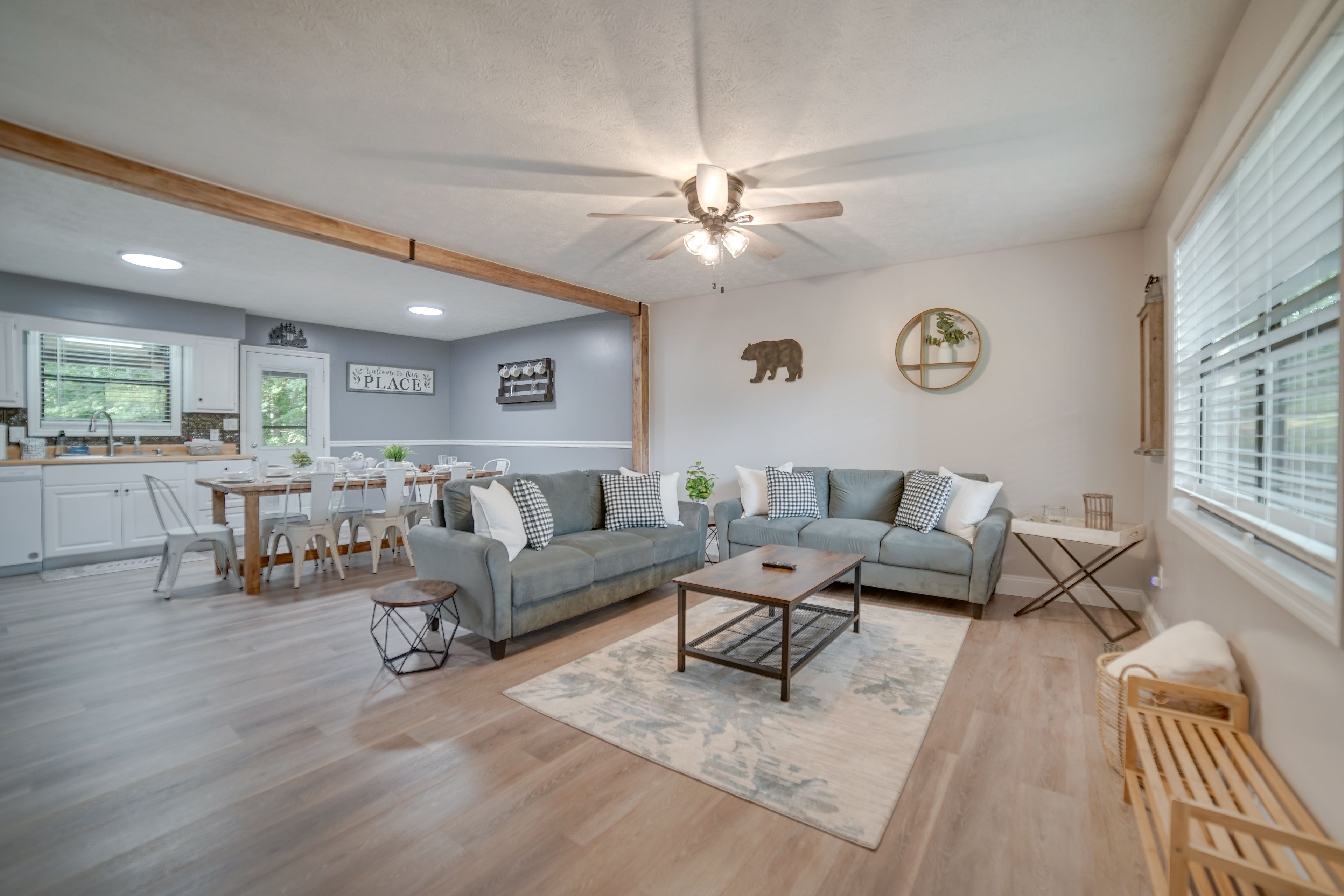 Interior | Bedroom/Full Bathroom on 1st Floor | Central Air Conditioning