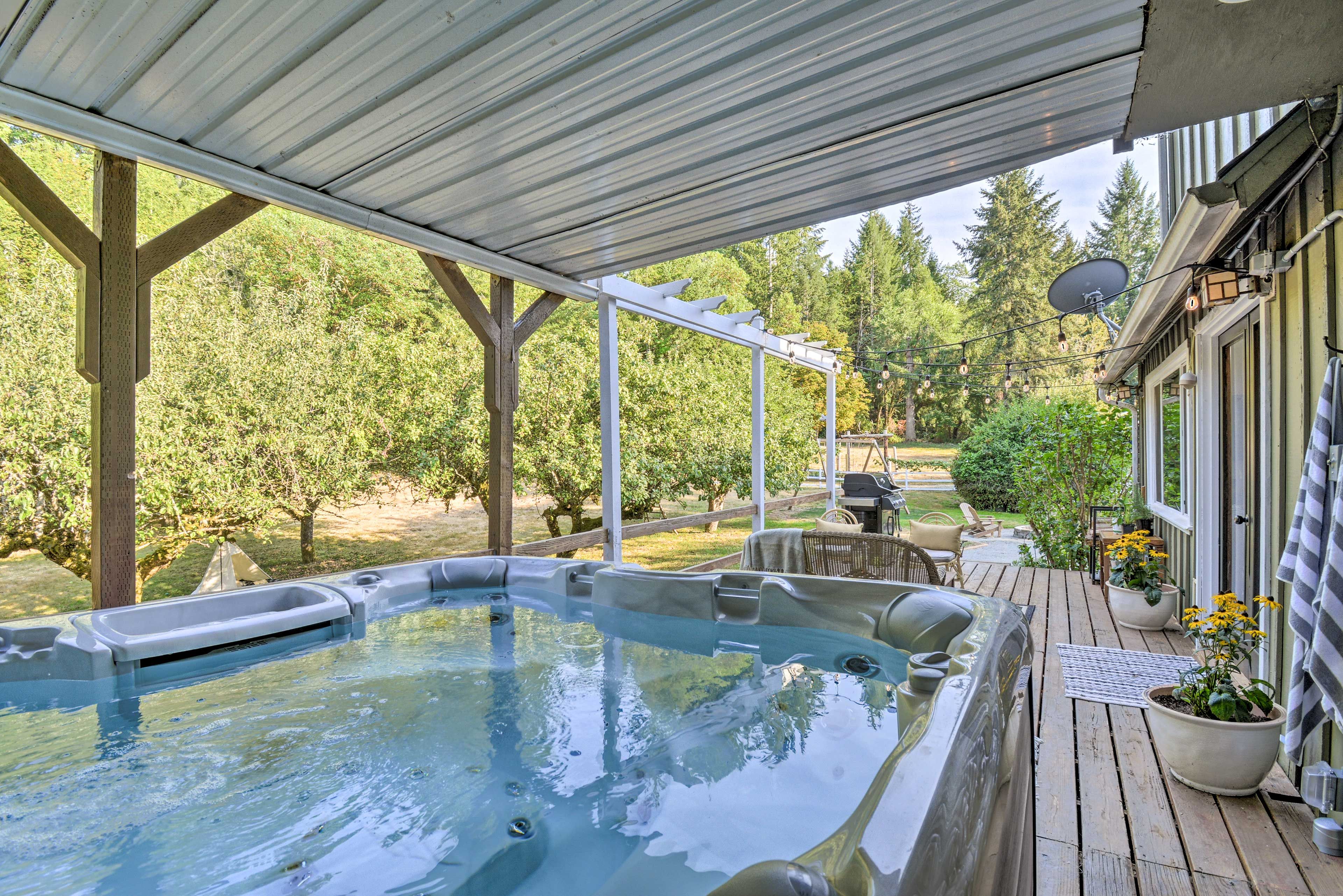 House Exterior | Furnished Deck | Private Hot Tub | Gas Grill