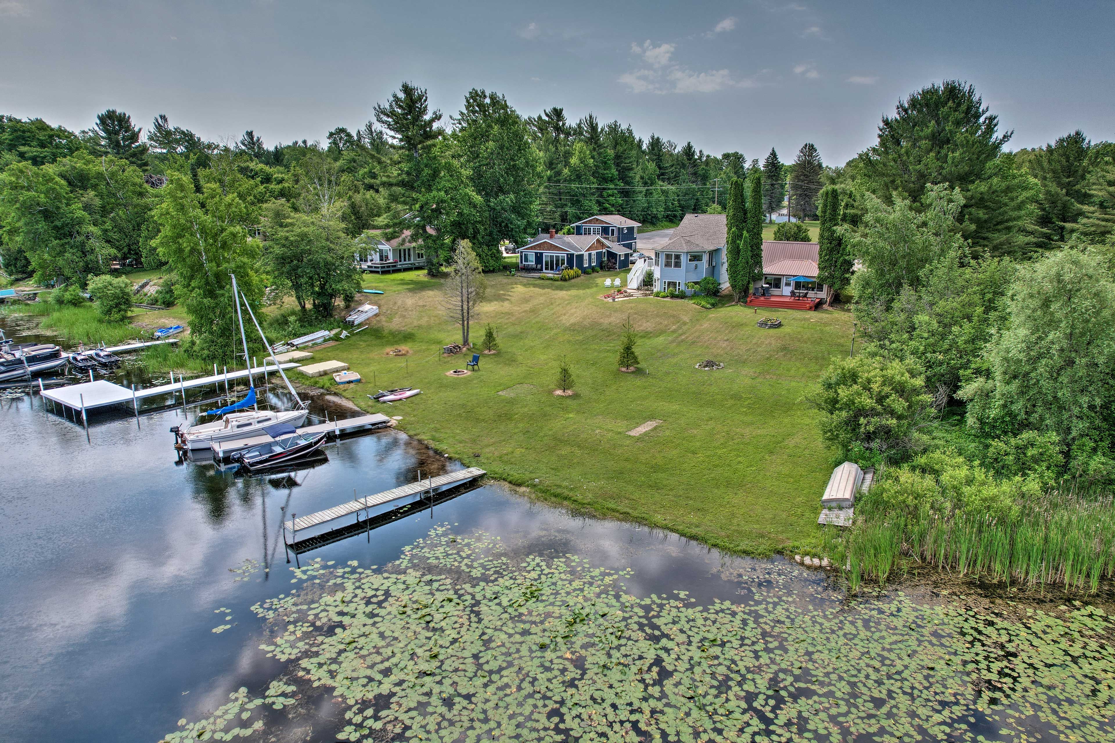 Summer Aerial View | Boat Dock On-Site