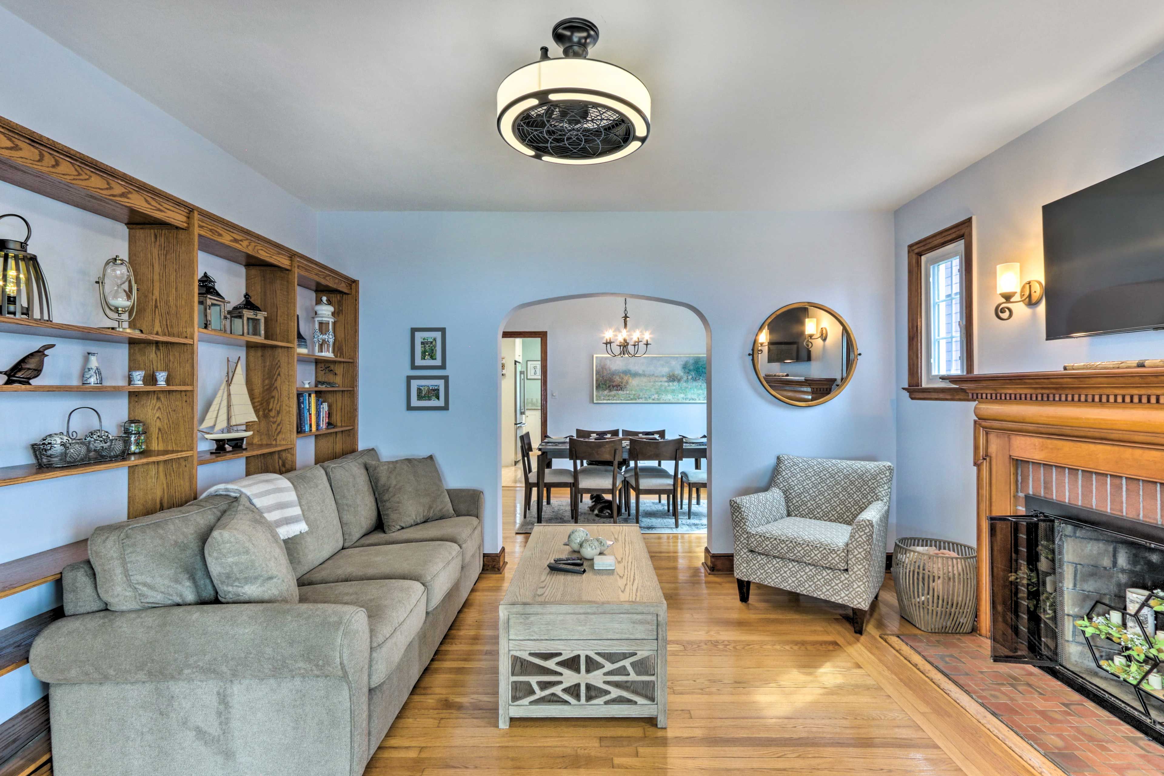 Living Room | 52" TV | Portable A/C Unit
