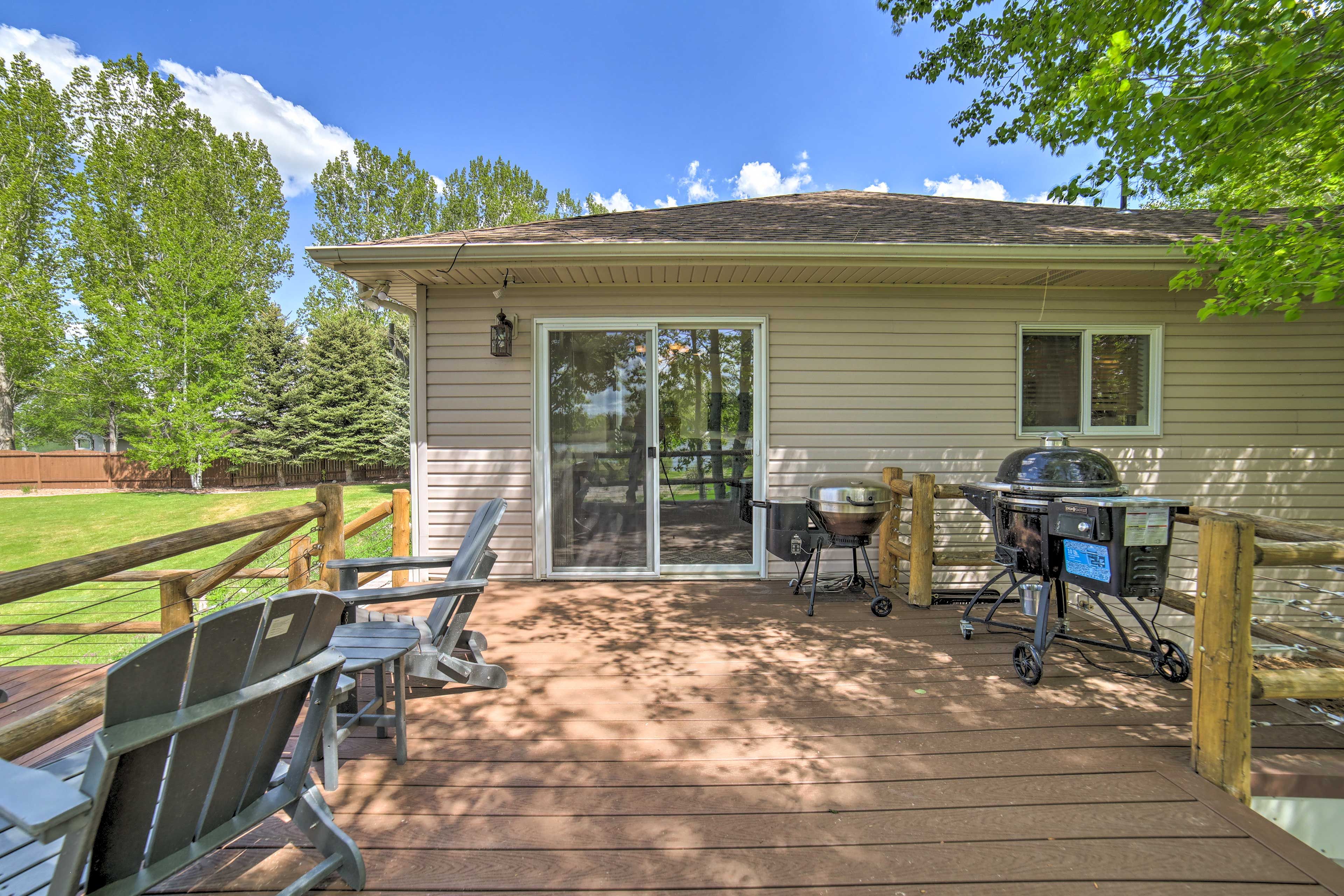 Deck w/ Seating | Grill | River Views